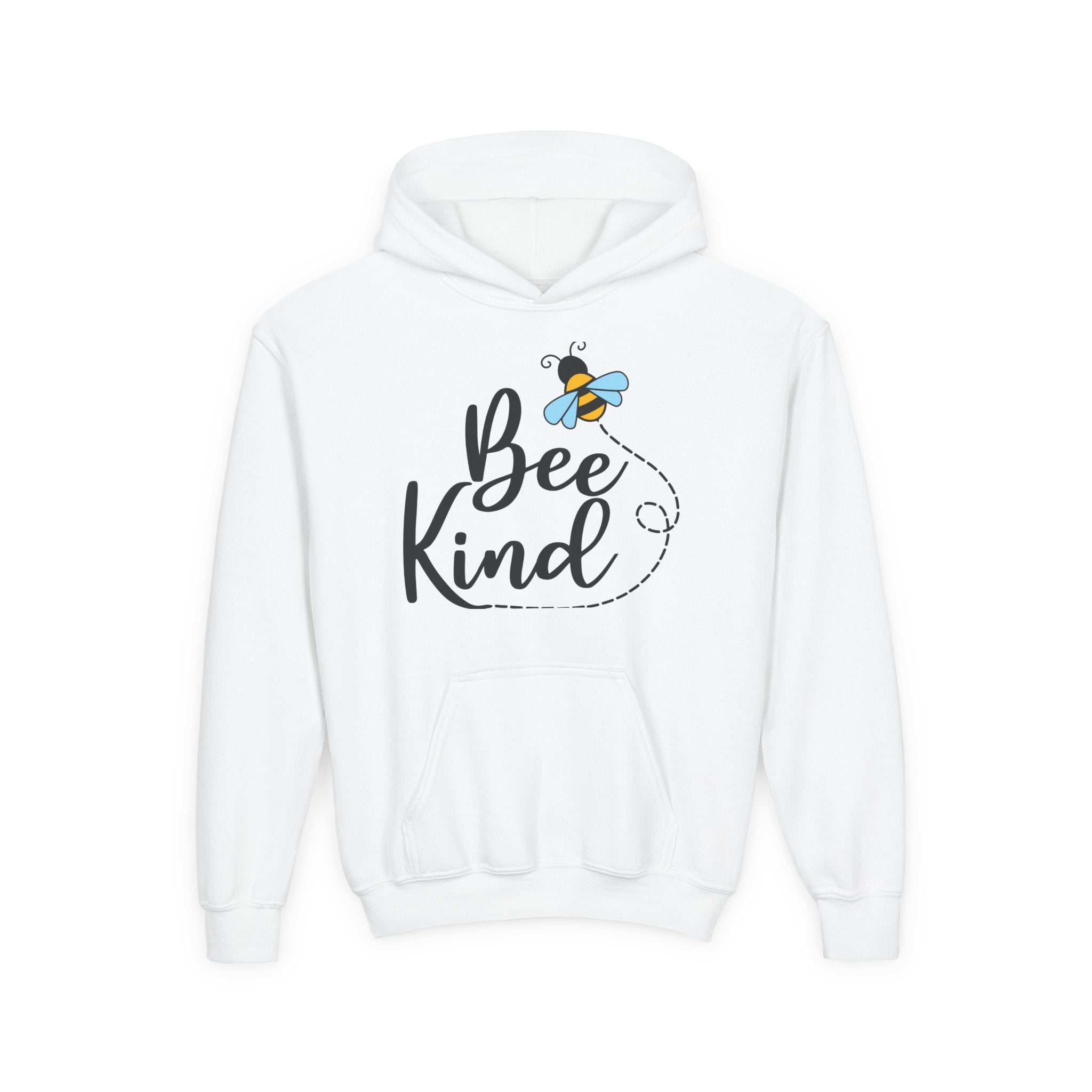 Bee Kind Youth Hooded Sweatshirt - Inspirational Nature Lover Apparel