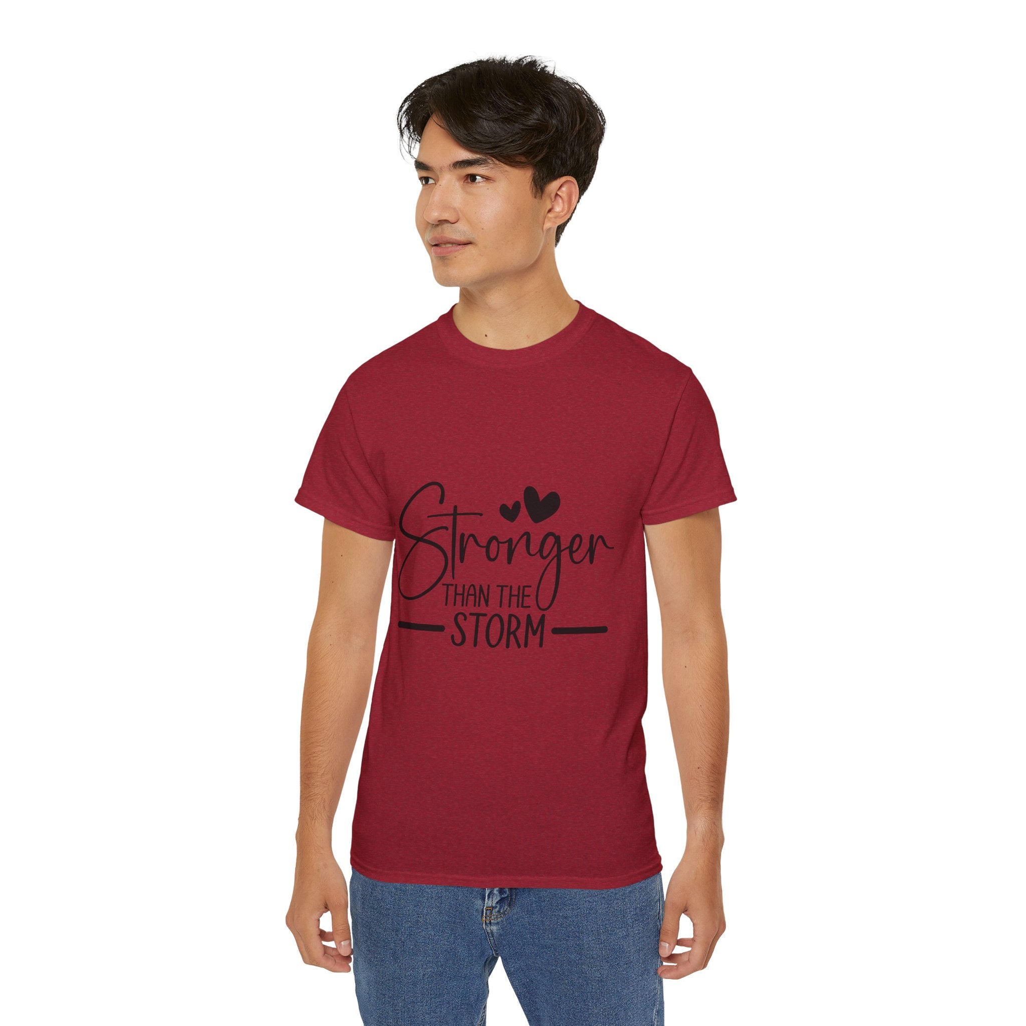 Unisex Stronger than the storm Tee - Inspirational Casual Wear, Christian T-Shirt, Motivational Gift, Faith-Based Apparel, Everyday Comfort