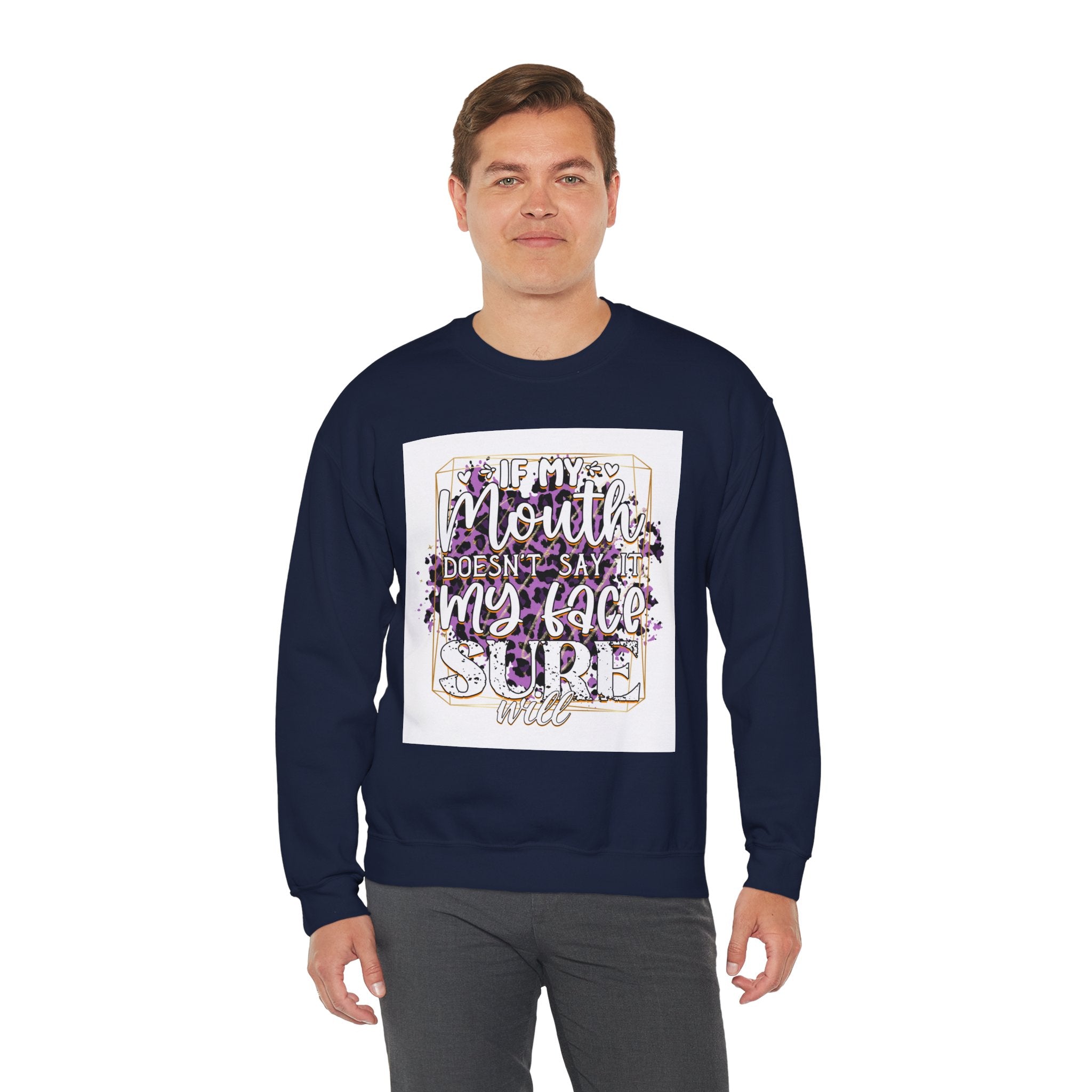 Expressive Crewneck Sweatshirt - Casual Humor Apparel, Gift for Friends, Family