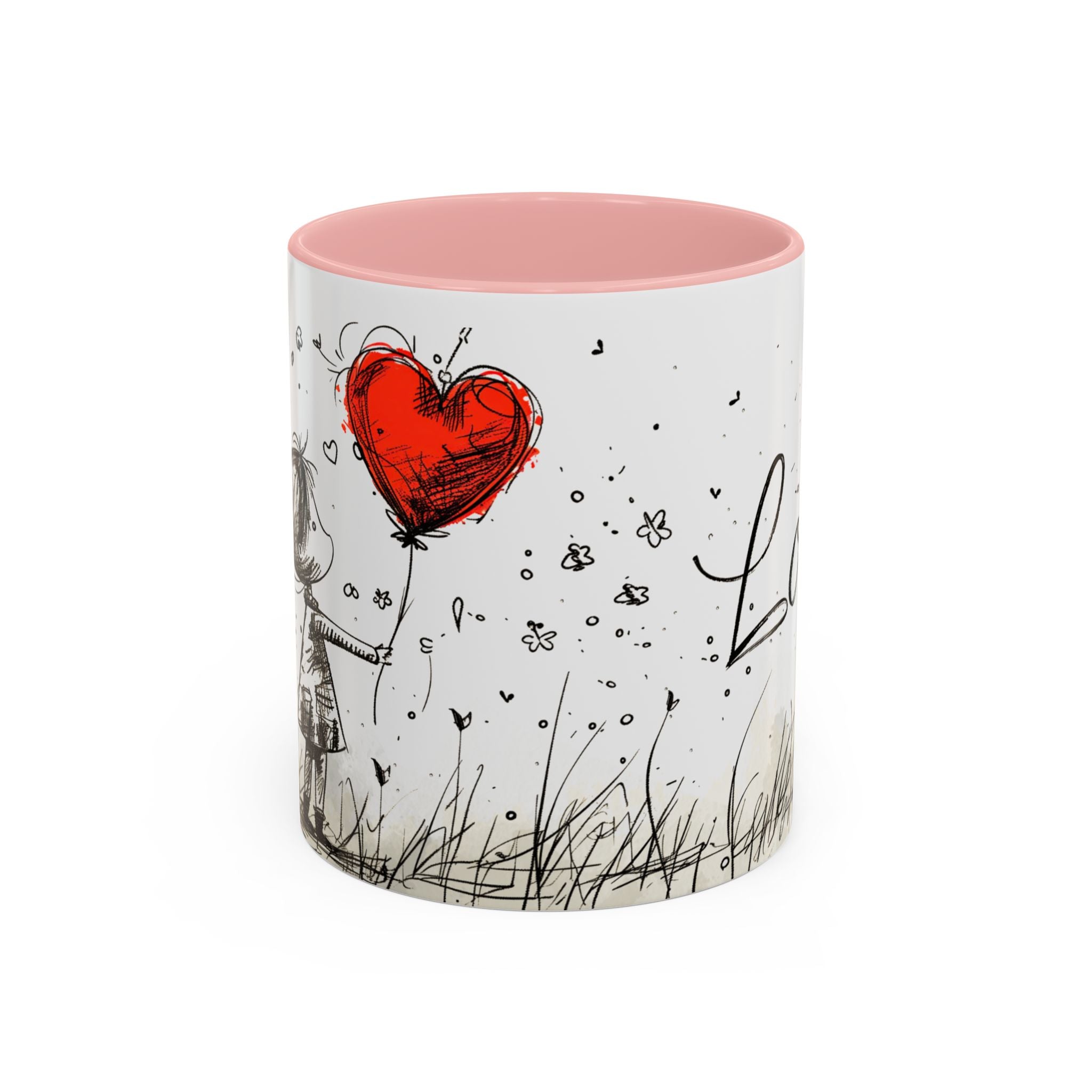 Love Heart Sketch Ceramic Coffee Mug | Gallory Hive