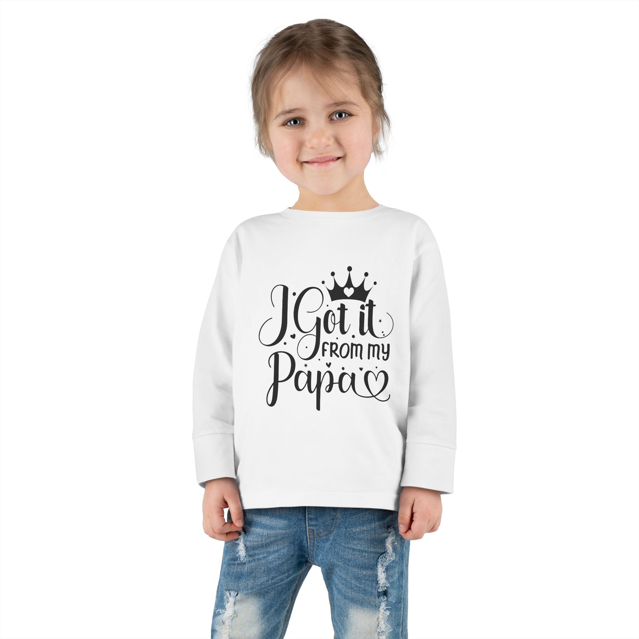 Toddler Long Sleeve Tee - Cute Gift for Dads, Family Celebrations, Birthday Party - Gallory Hive