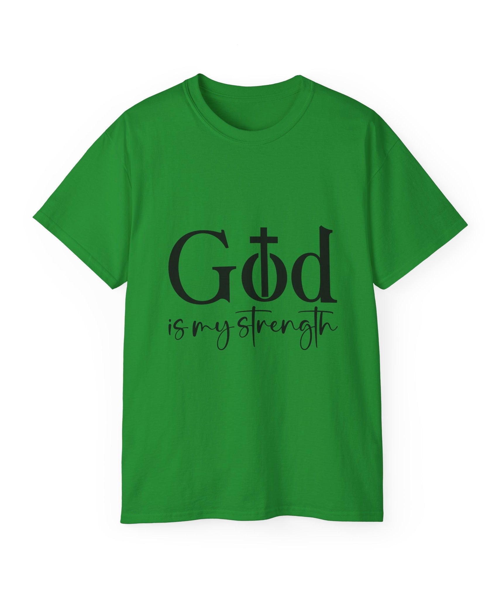 Unisex God is My Strength Tee - Inspirational Casual Wear, Christian T-Shirt, Motivational Gift, Faith-Based Apparel, Everyday Comfort - Gallory Hive