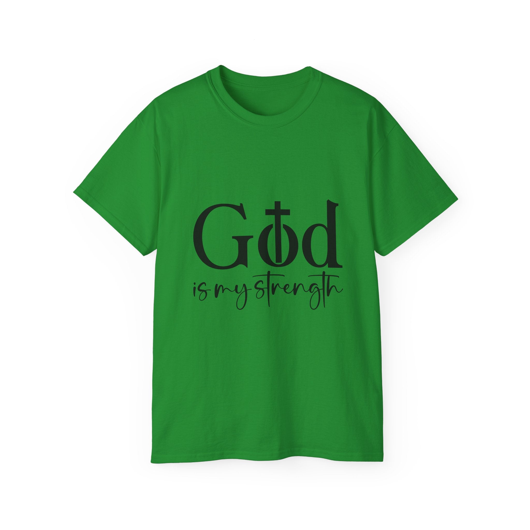 Unisex God is My Strength Tee - Inspirational Casual Wear, Christian T-Shirt, Motivational Gift, Faith-Based Apparel, Everyday Comfort