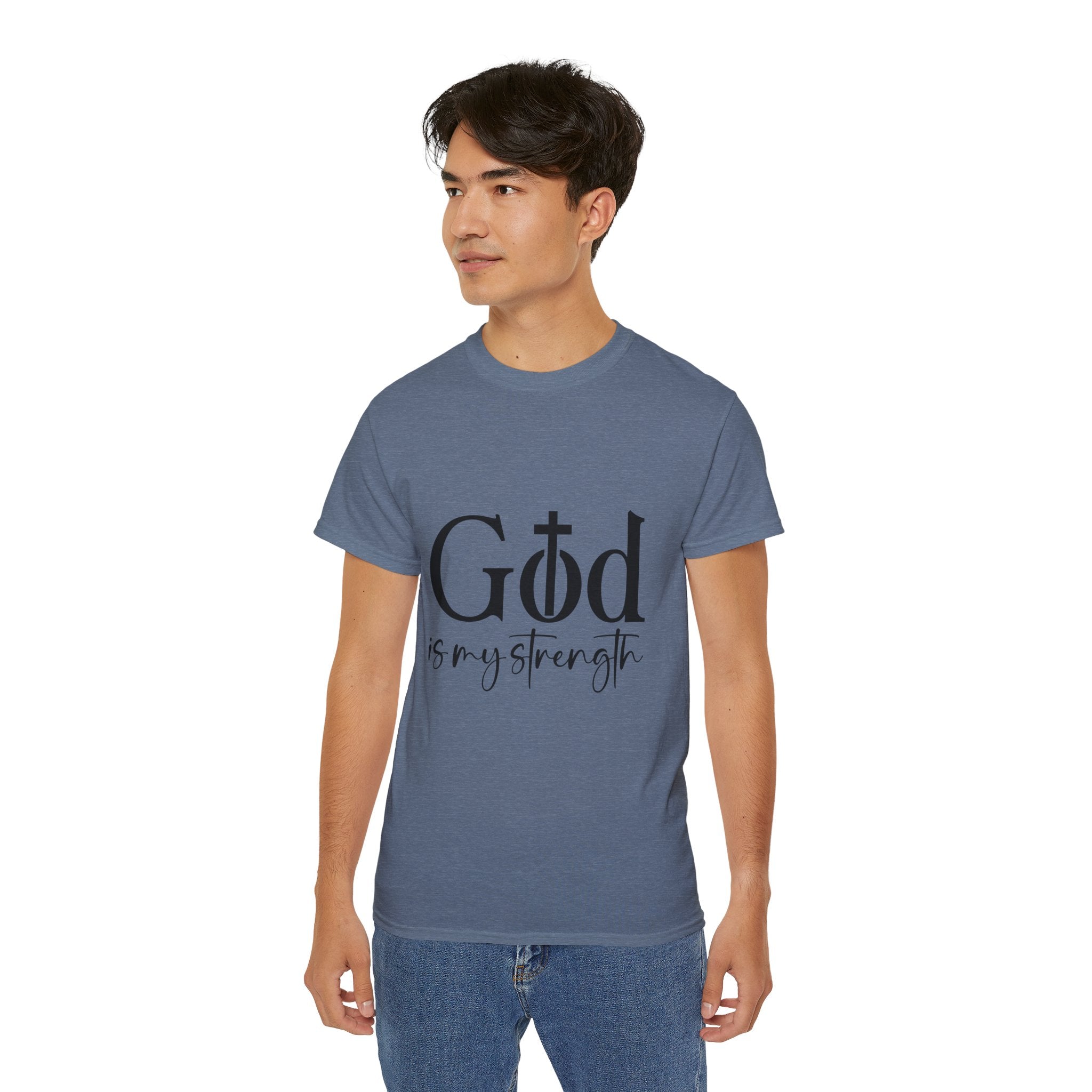 Unisex God is My Strength Tee - Inspirational Casual Wear, Christian T-Shirt, Motivational Gift, Faith-Based Apparel, Everyday Comfort