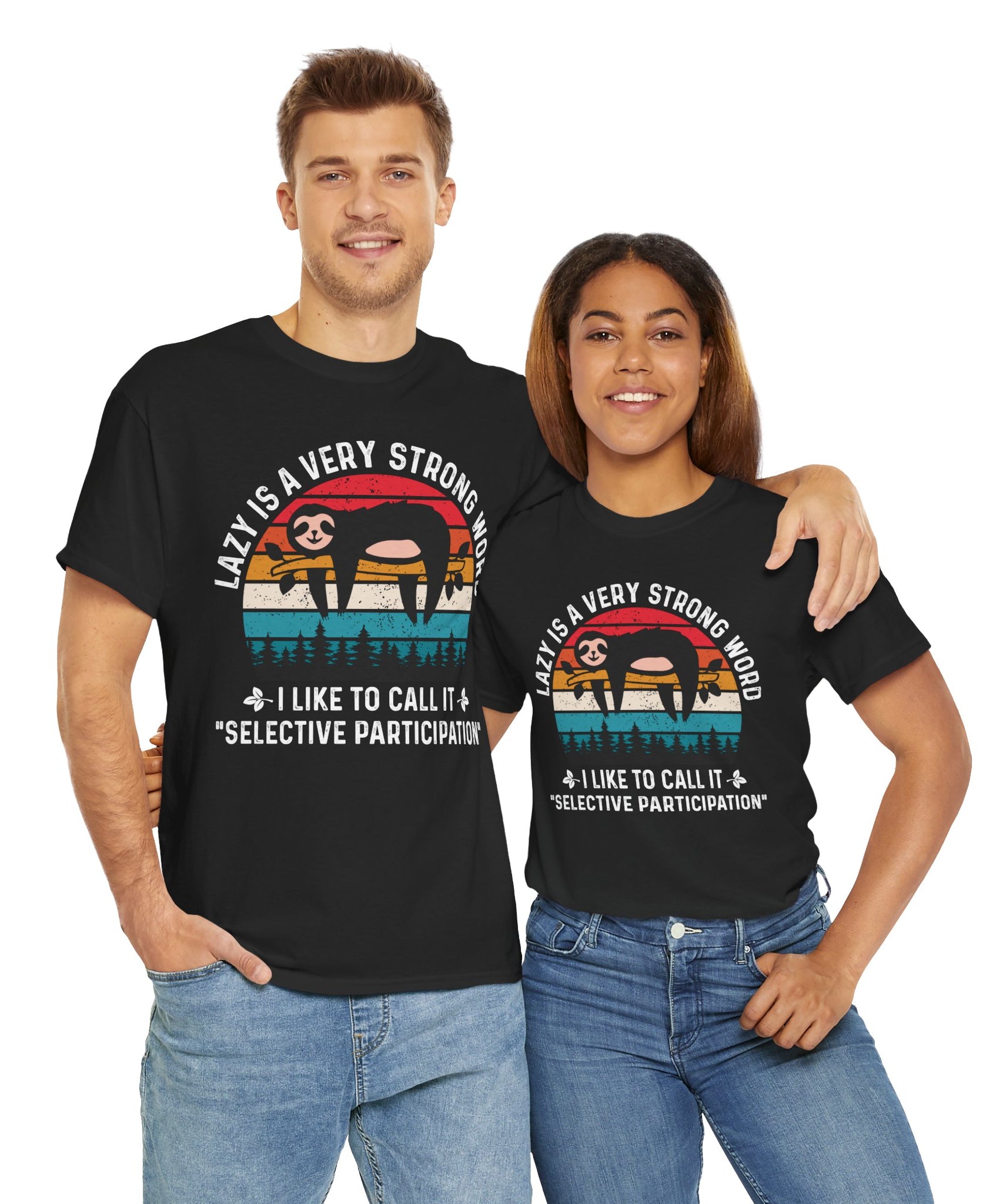 Sloth Hiking Team Retro Sunset Tee