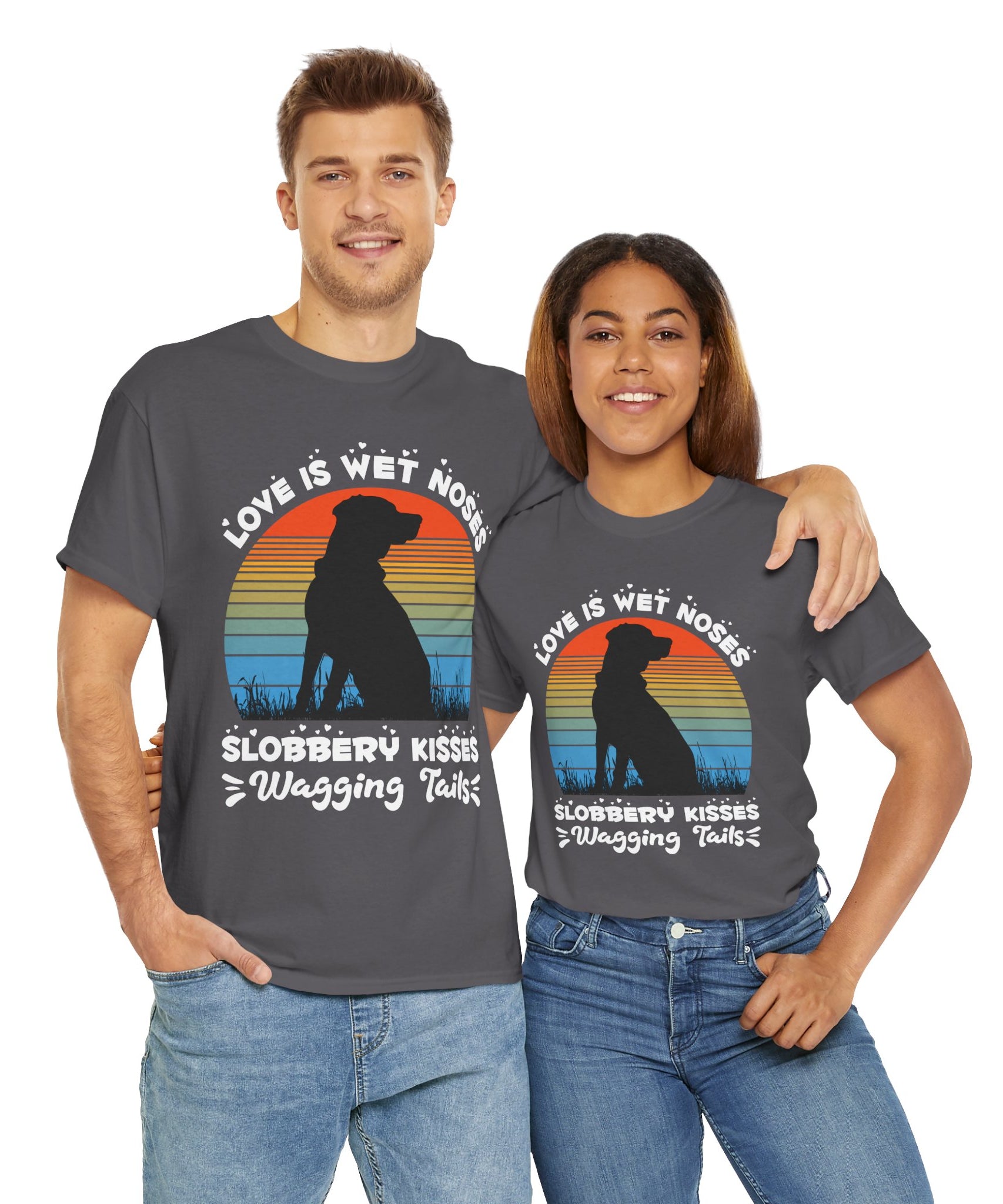 Funny Dog Lover Graphic Tee - Wet Noses