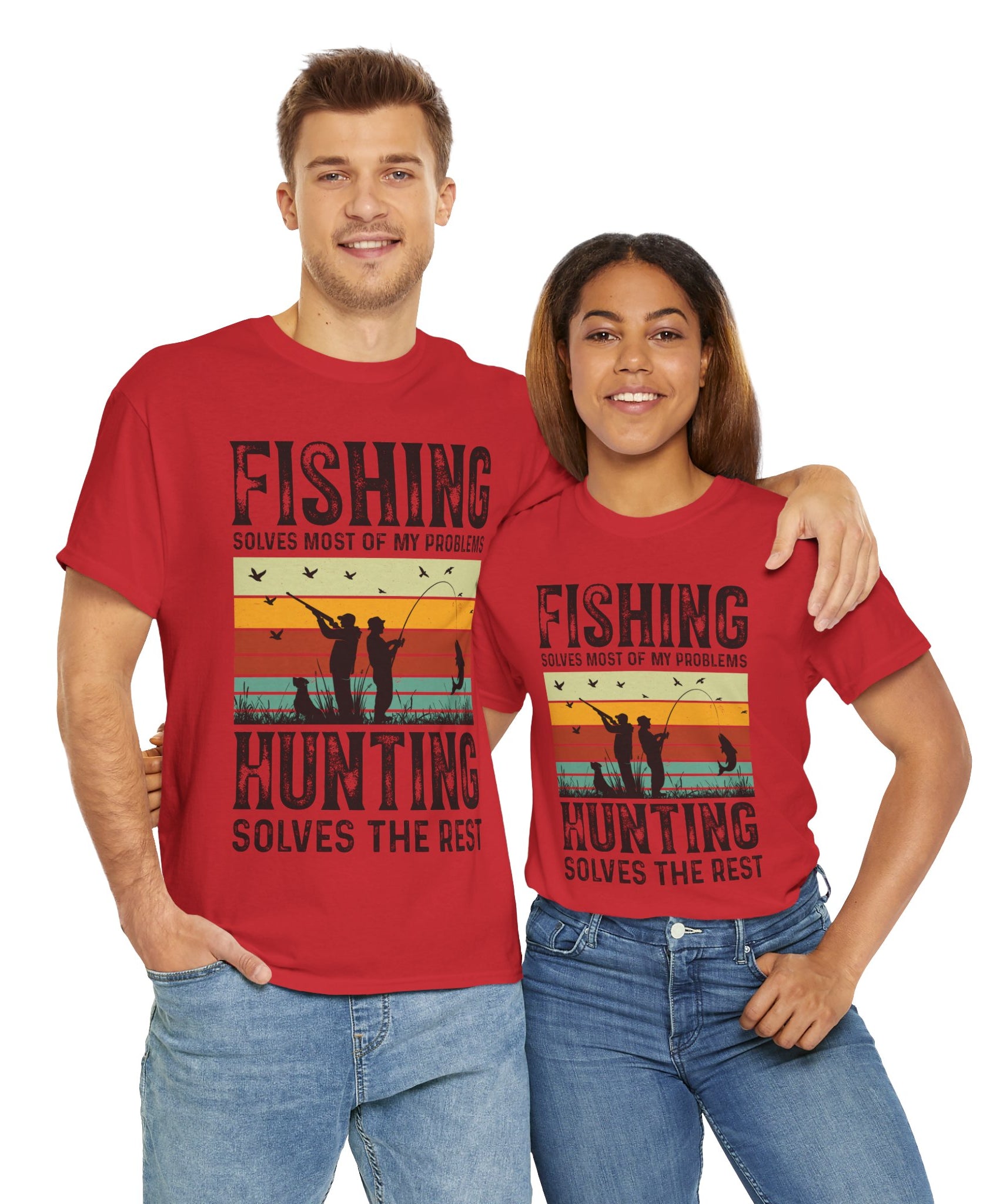 Funny Hunt and Fish Shirt for Men