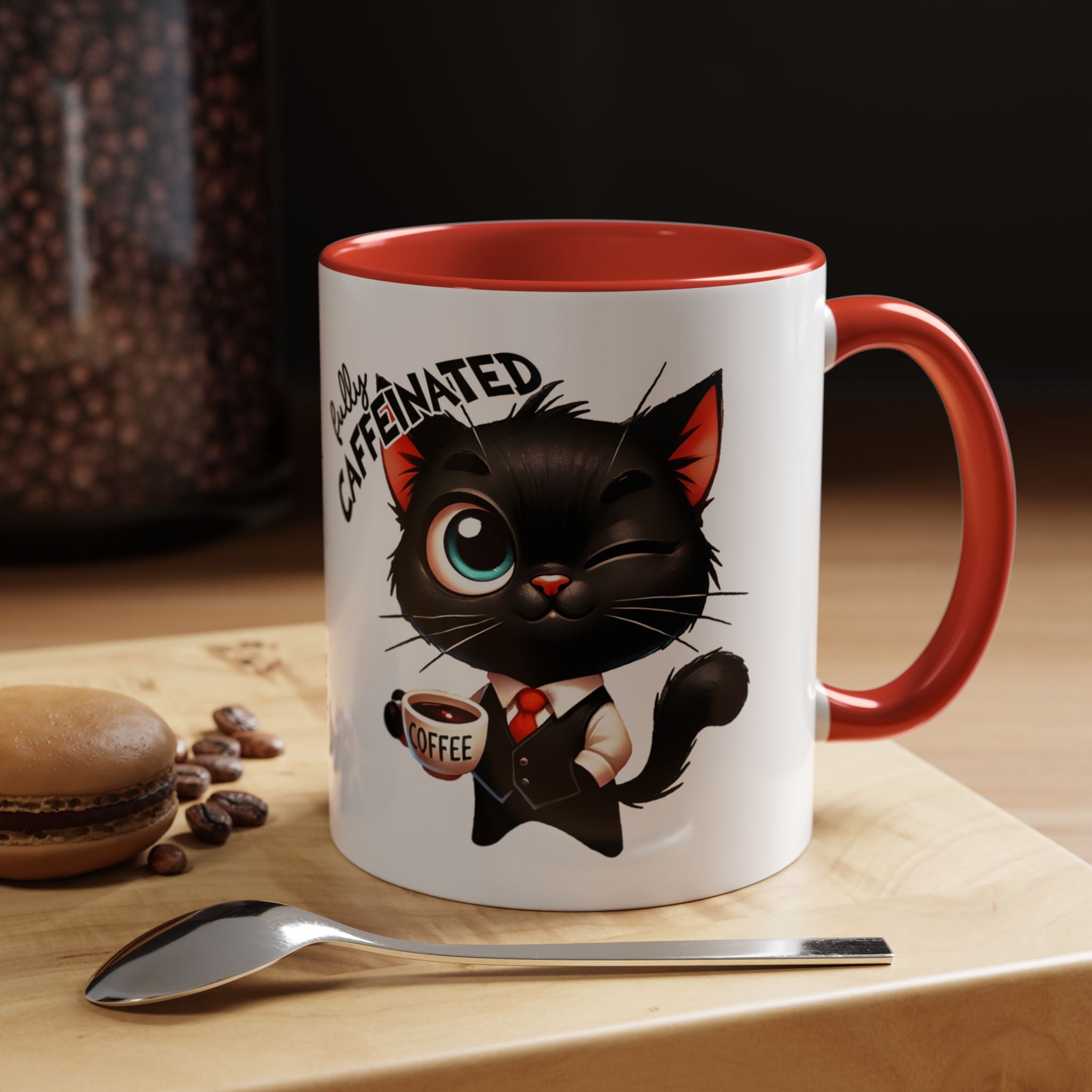 Cute Black Cat Accent Coffee Mug Gallory Hive