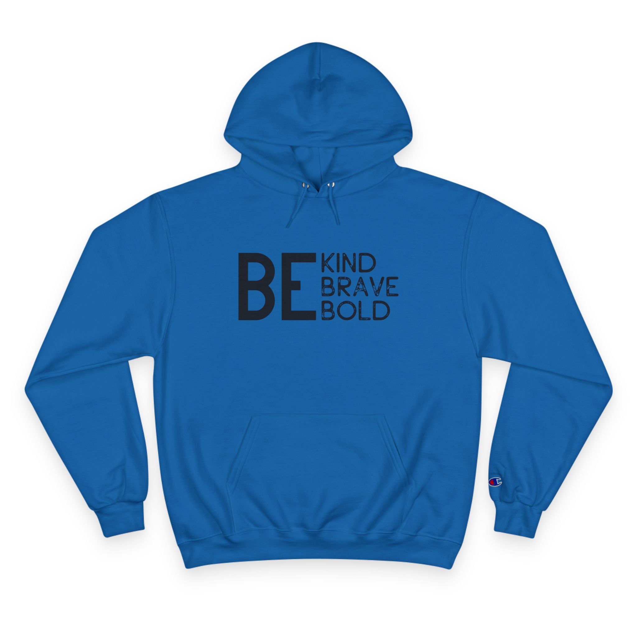 Champion Hoodie - Bold Minimalist Hand Sign Print