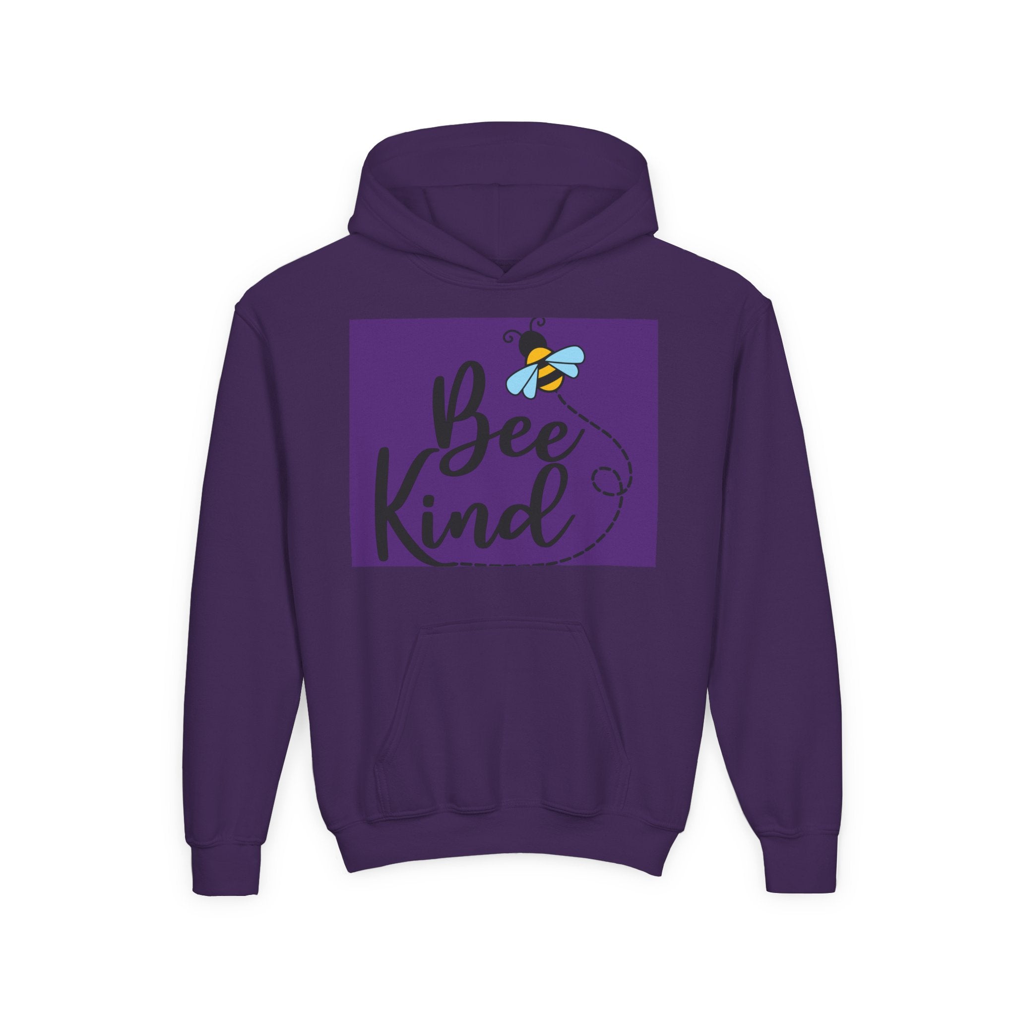 Bee Kind Youth Hooded Sweatshirt - Inspirational Nature Lover Apparel