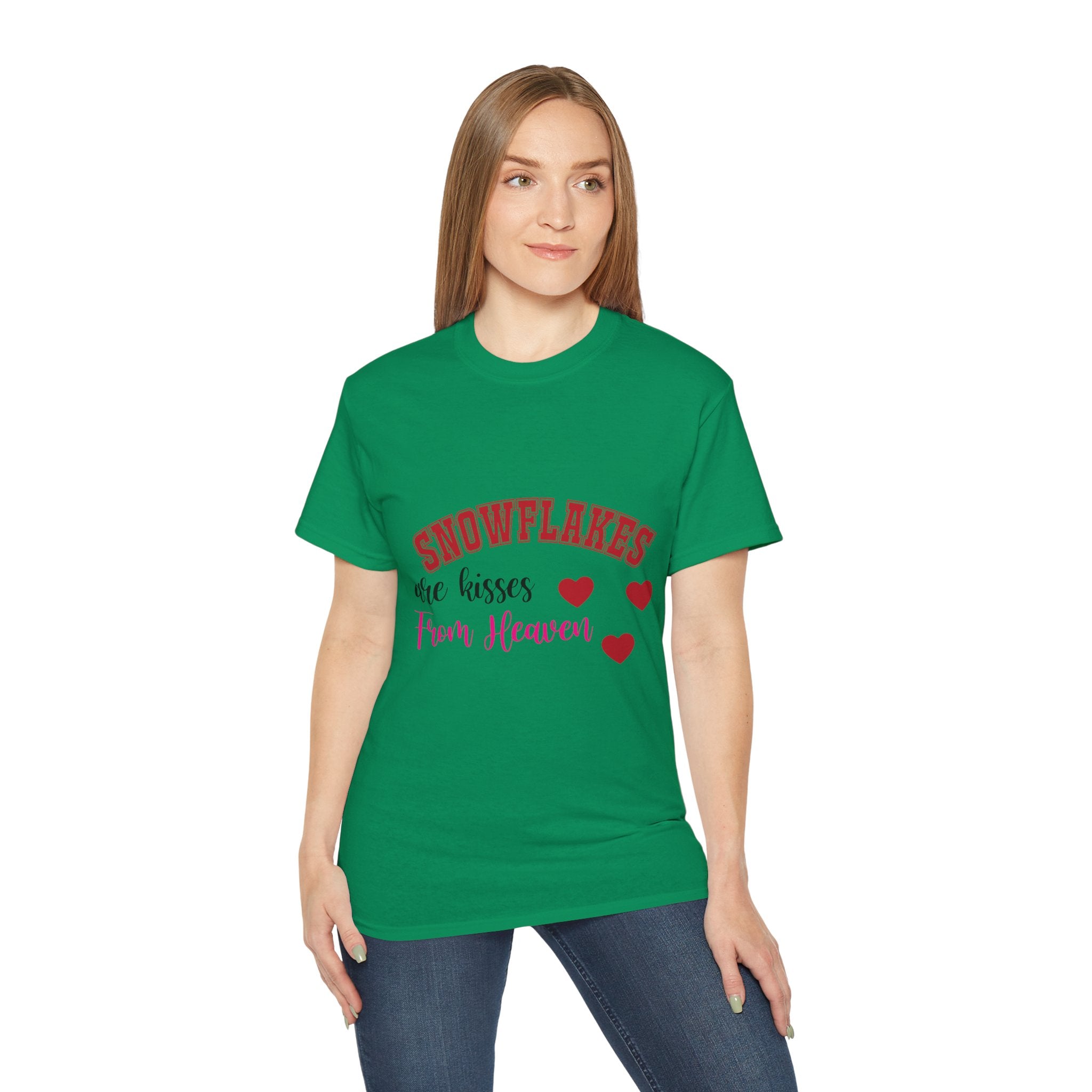 Snowflakes & Hearts Christmas T-Shirt | Gallory Hive