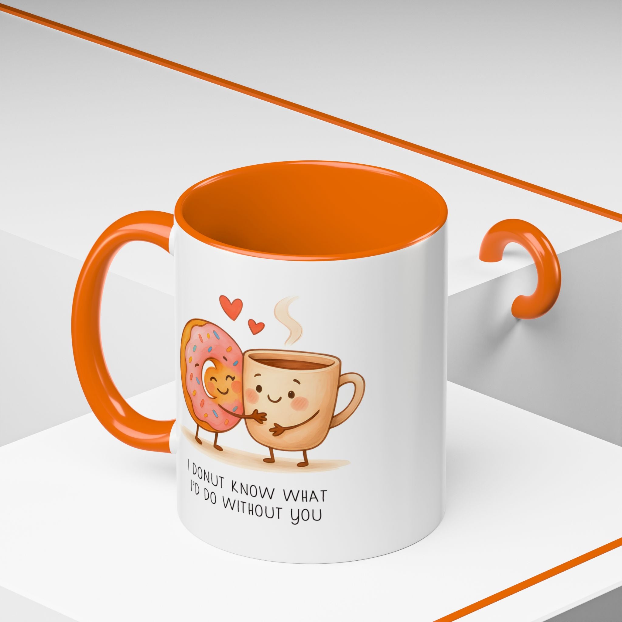 Cute Donut and Coffee Love Ceramic Mug | Gallory Hive