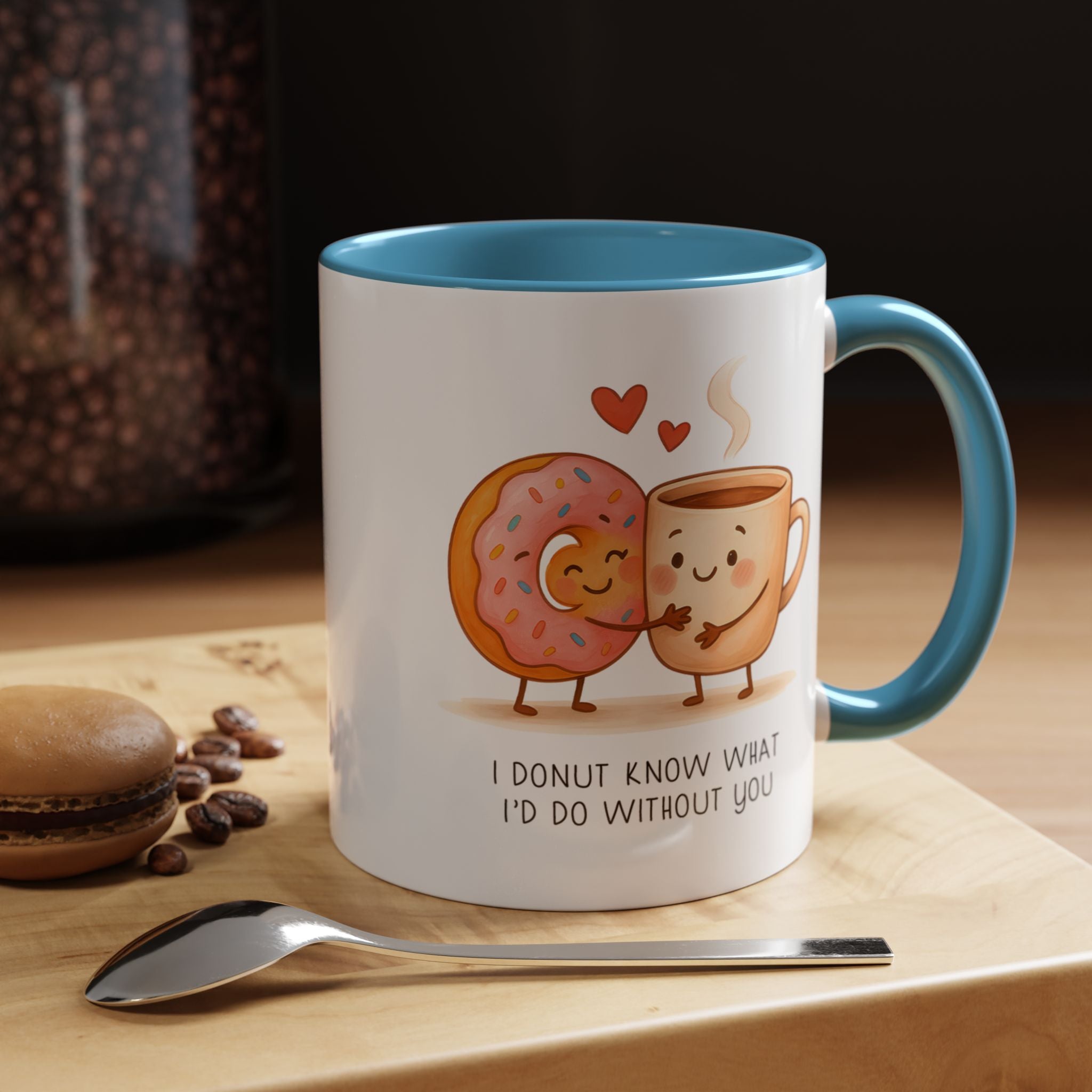 Cute Donut and Coffee Love Ceramic Mug | Gallory Hive