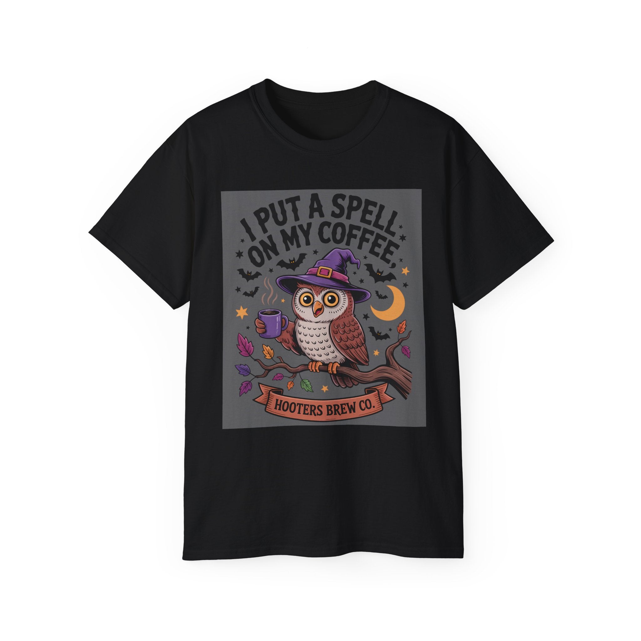 Halloween Owl Coffee Tee - Festive Wear | Gallory Hive