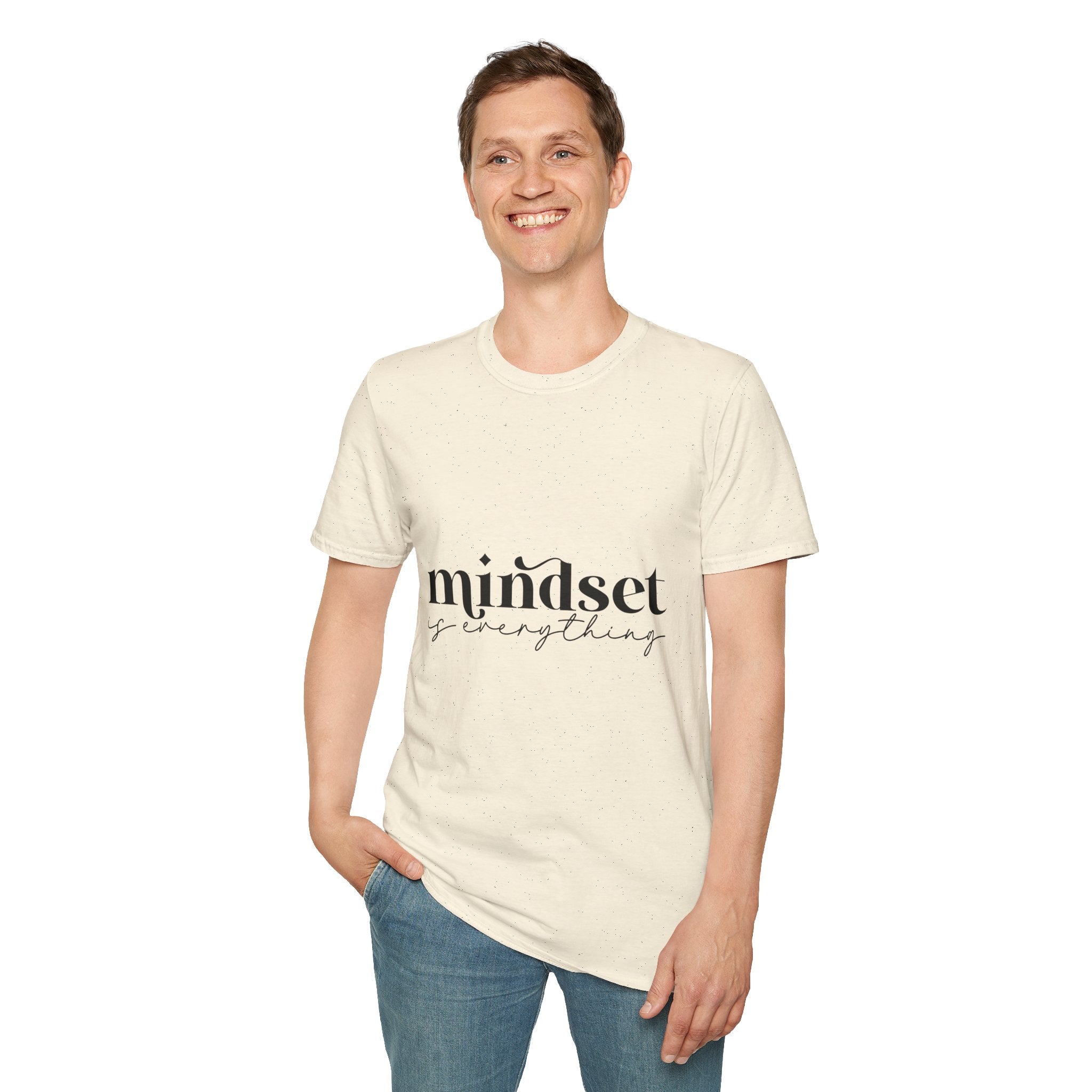 Unisex T-Shirt – "Mindset Is Everything" Motivational Quote Tee - Positive Affirmation Shirt for Friends, Inspirational Tee