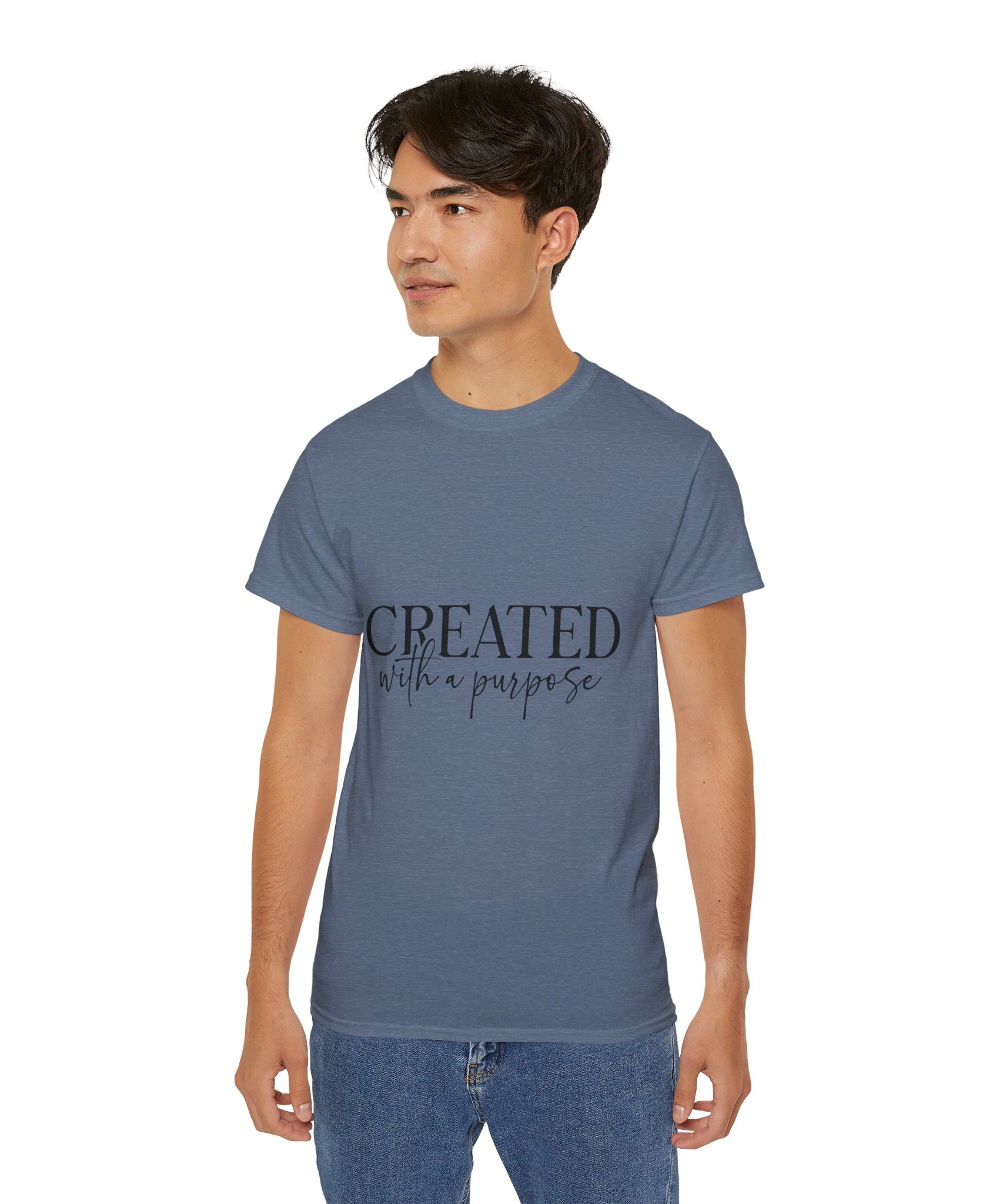 Unisex Created with a Purpose Tee - Inspirational Casual Wear, Christian T-Shirt, Motivational Gift, Faith-Based Apparel, Everyday Comfort - Gallory Hive