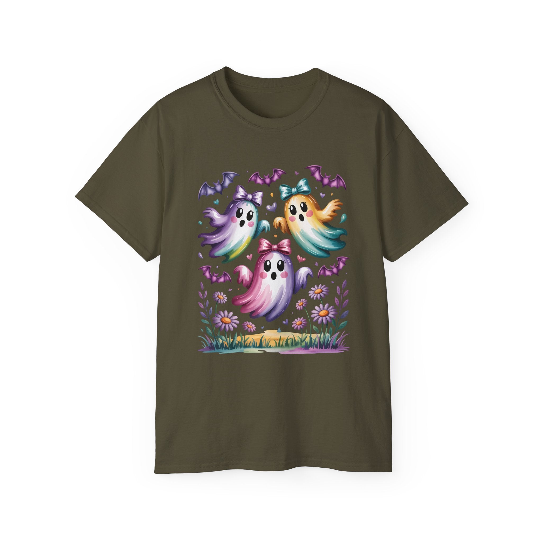 Floral Halloween Ghost Shirt – Kawaii Style