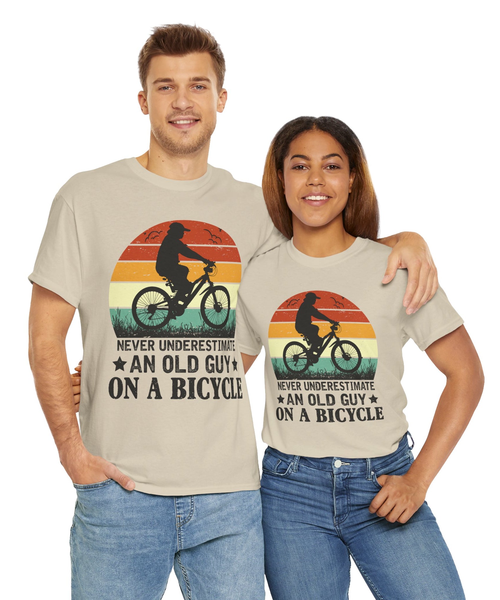 Retro Old Guy On Bicycle Shirt