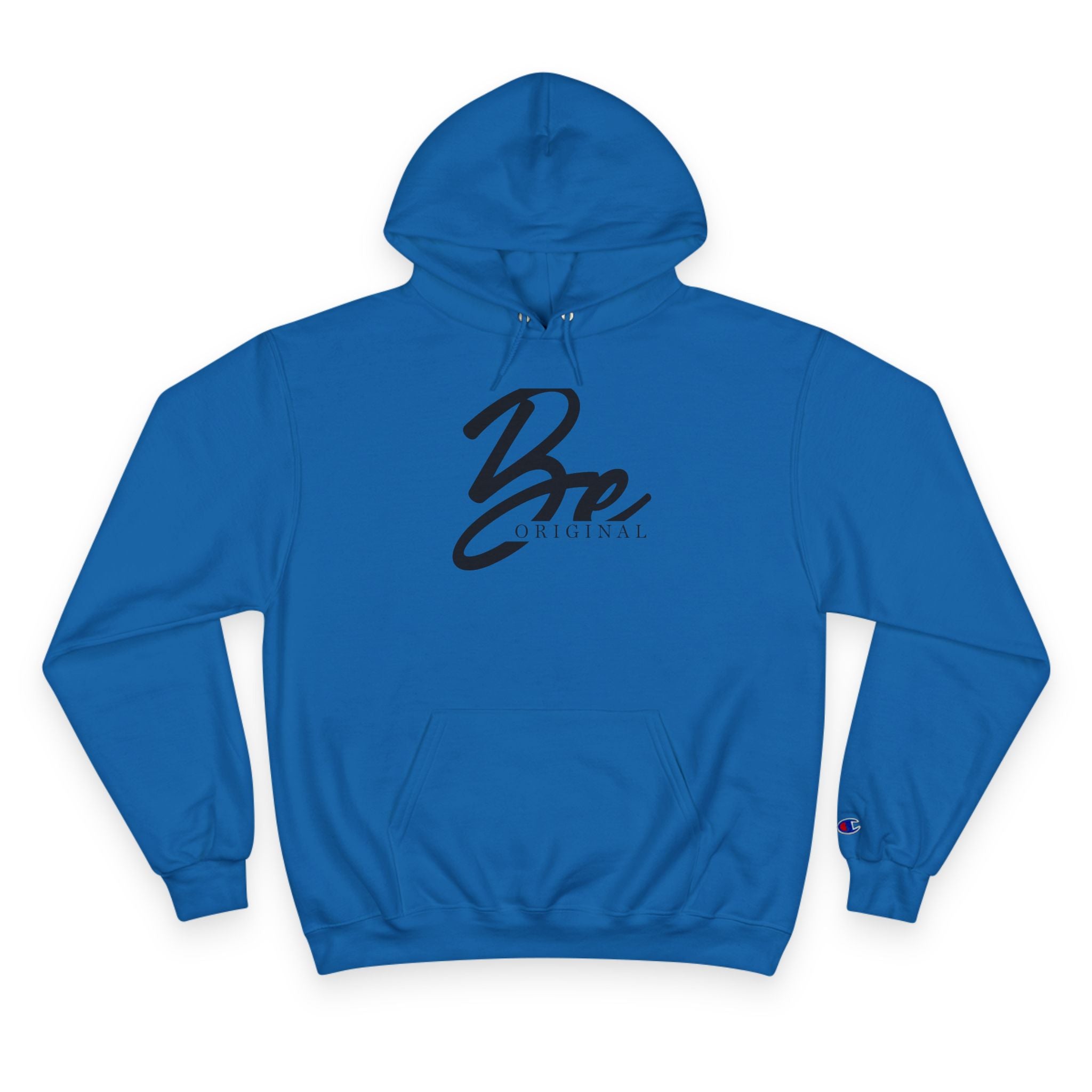 Champion Hoodie - Be Original Minimalist Hand Sign Print