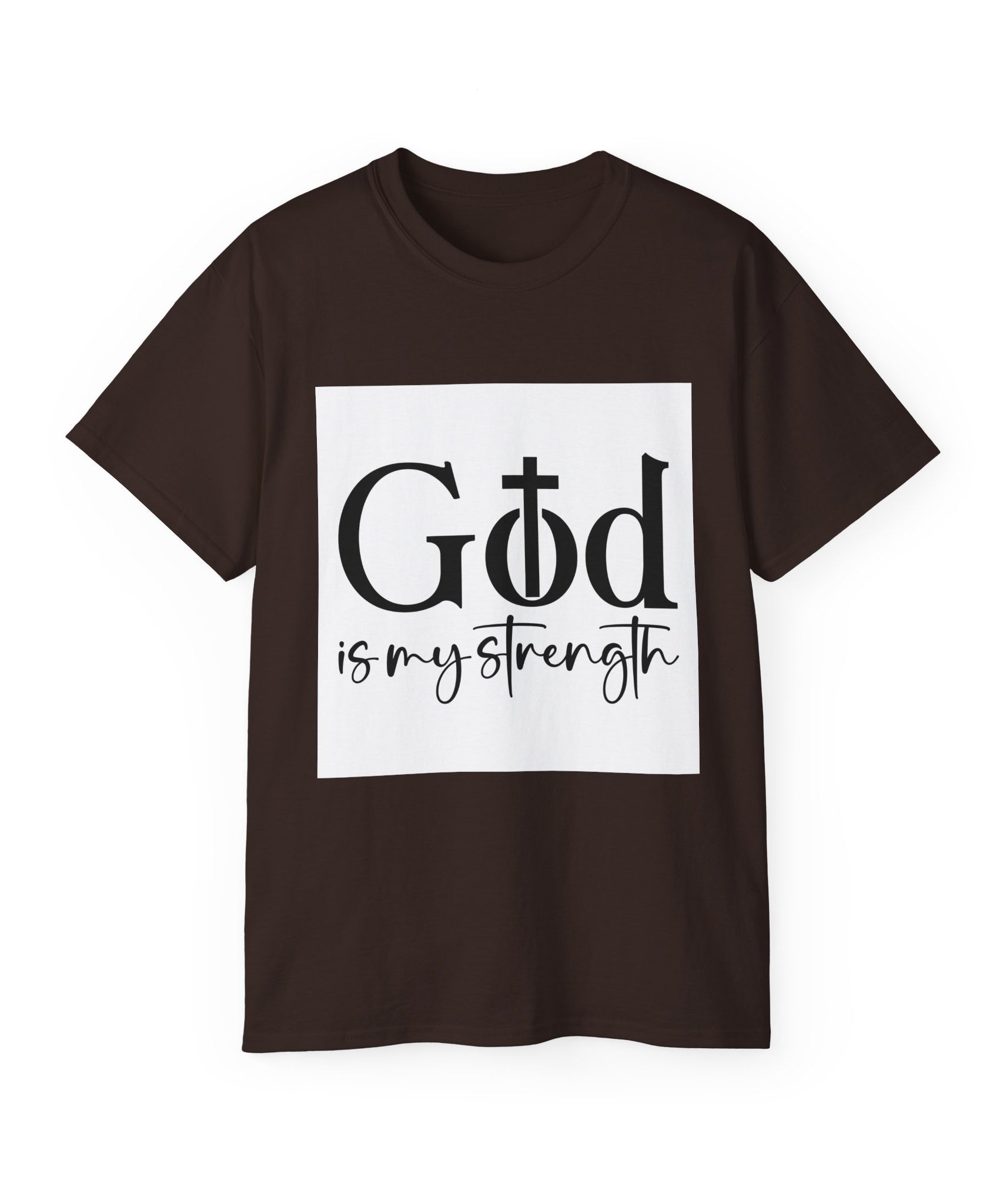 Unisex God is My Strength Tee - Inspirational Casual Wear, Christian T-Shirt, Motivational Gift, Faith-Based Apparel, Everyday Comfort - Gallory Hive