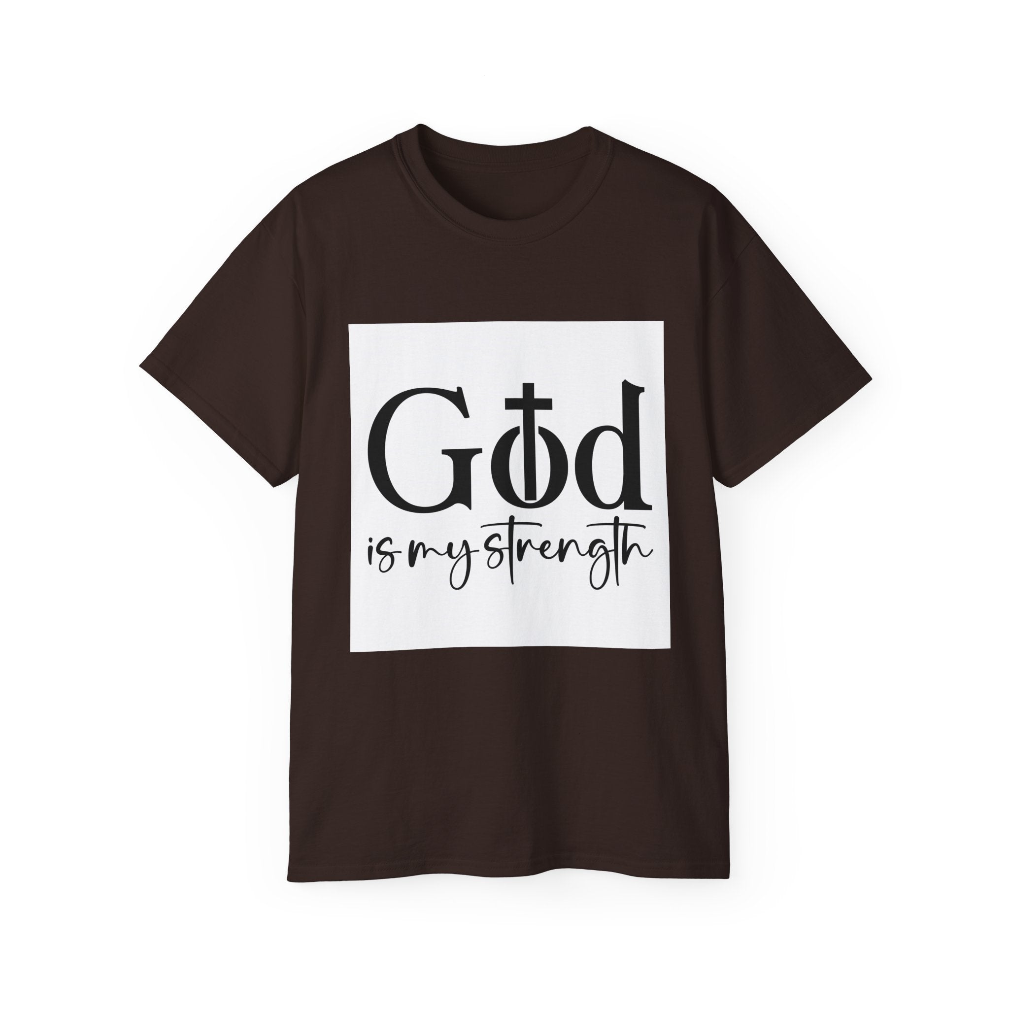 Unisex God is My Strength Tee - Inspirational Casual Wear, Christian T-Shirt, Motivational Gift, Faith-Based Apparel, Everyday Comfort