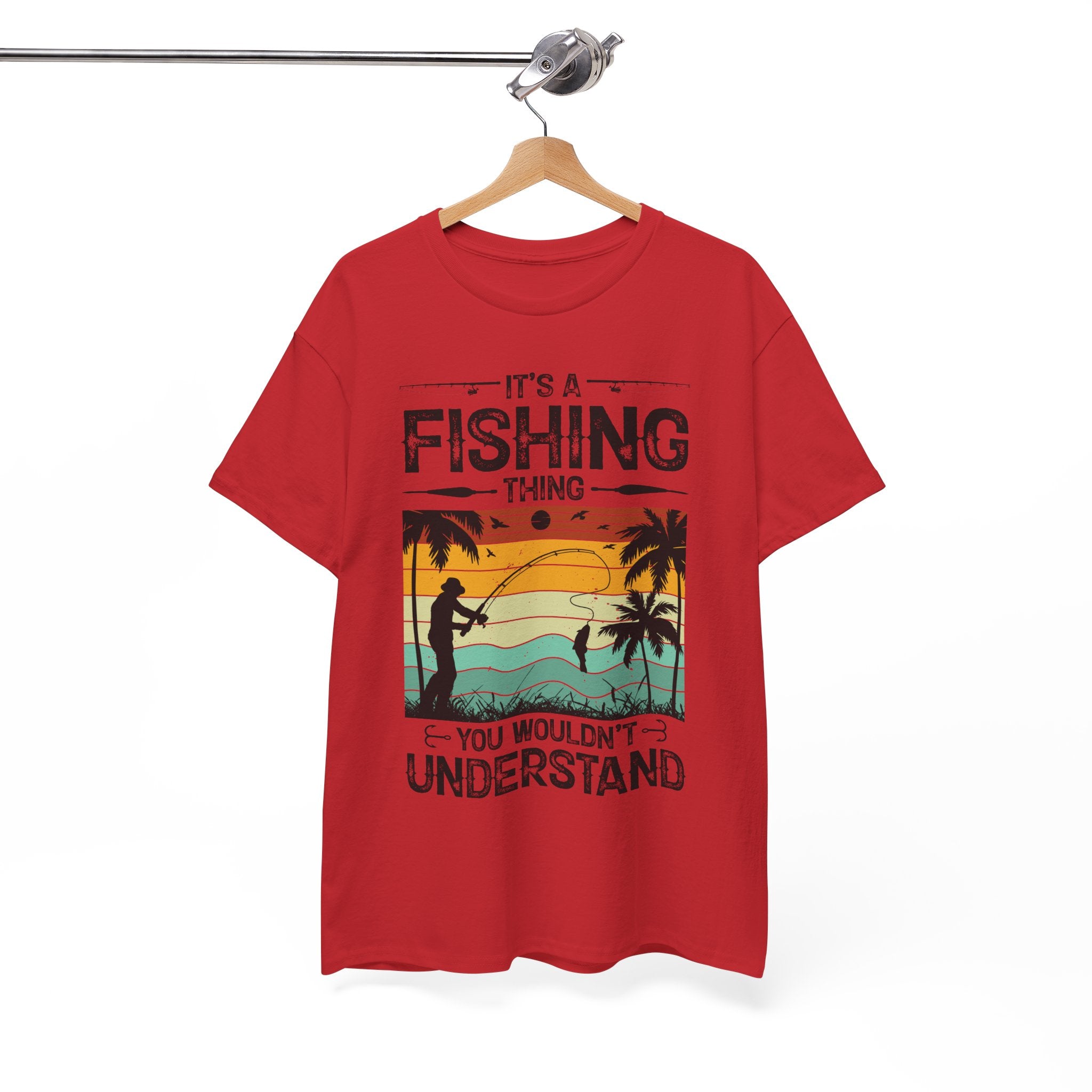 Funny Fishing Shirt – Vintage Sunset Design
