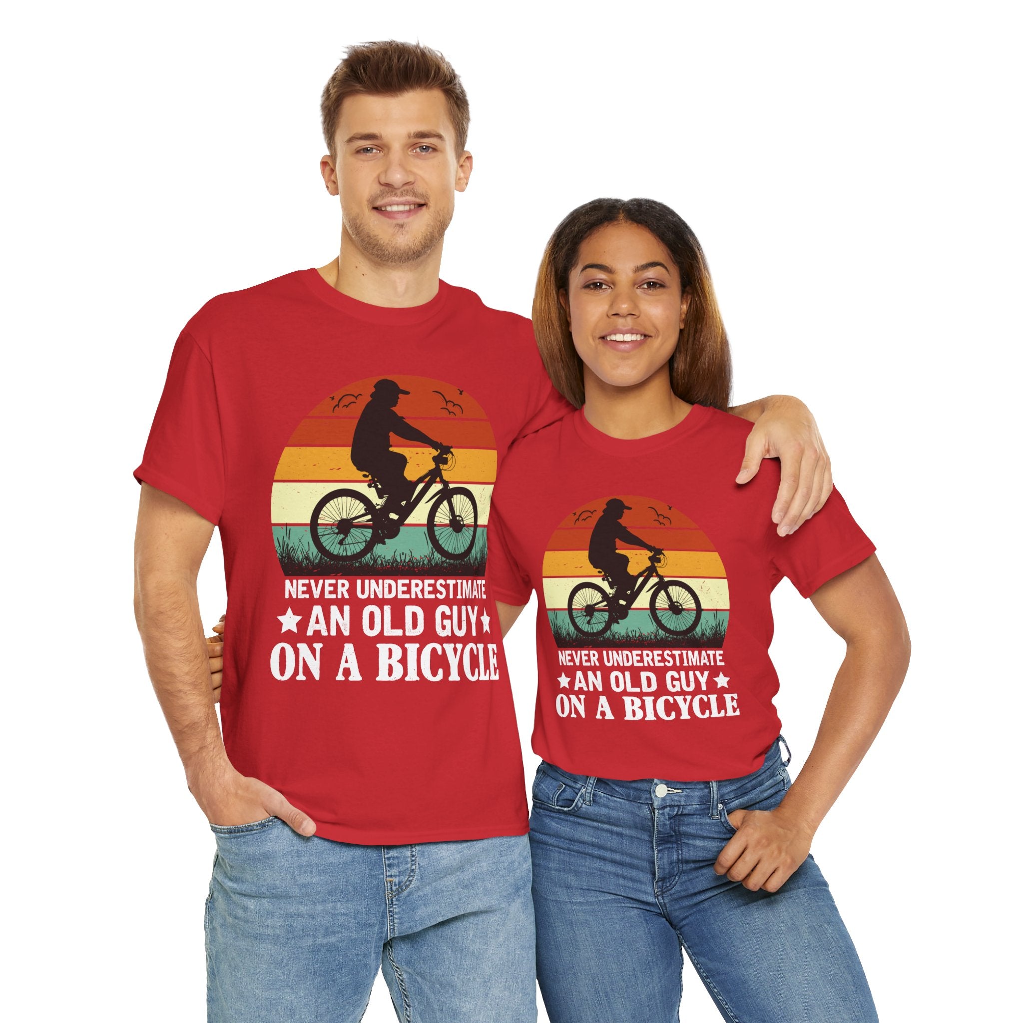 Retro Old Guy On Bicycle Shirt