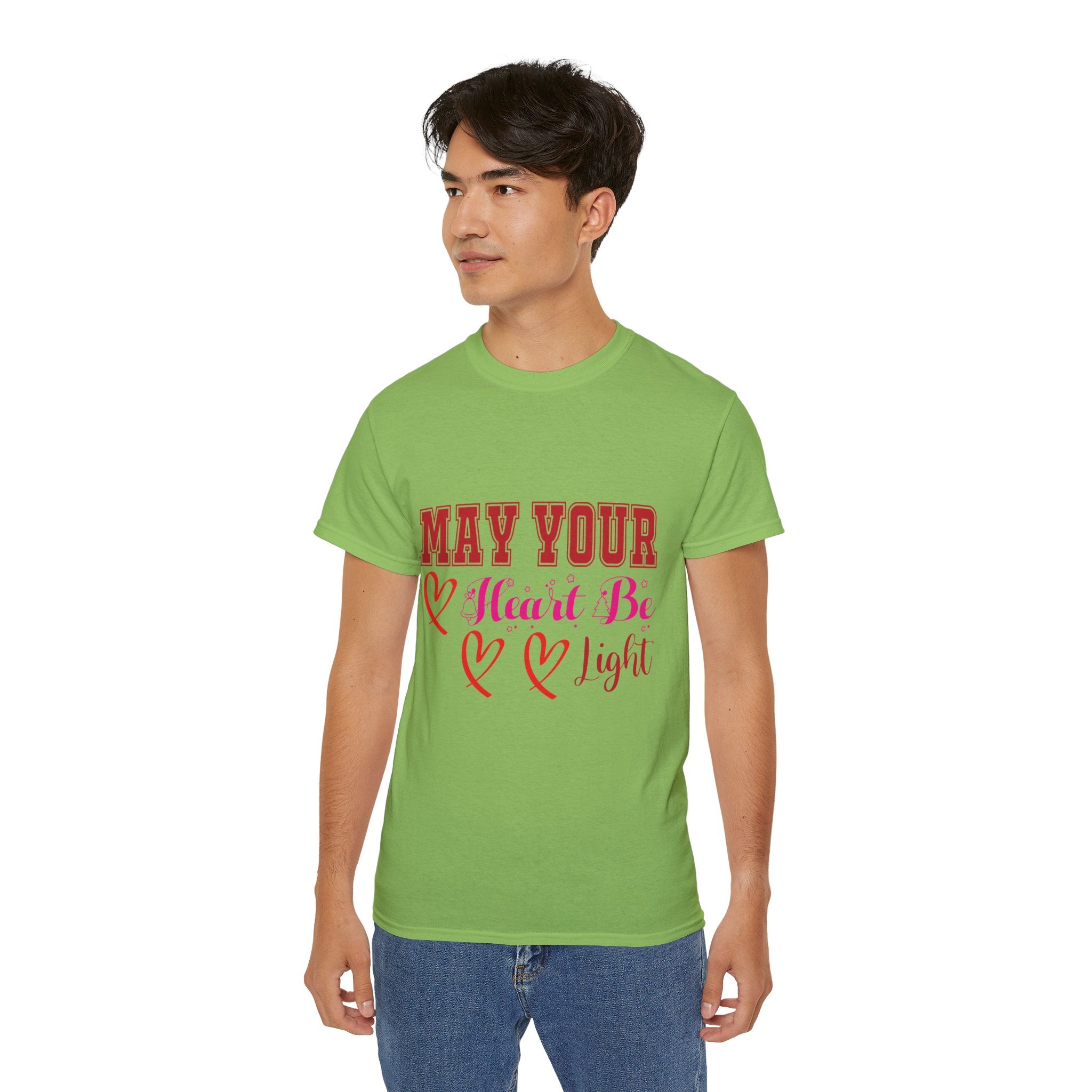 May Your Heart Be Light Christmas T-Shirt | Gallory Hive