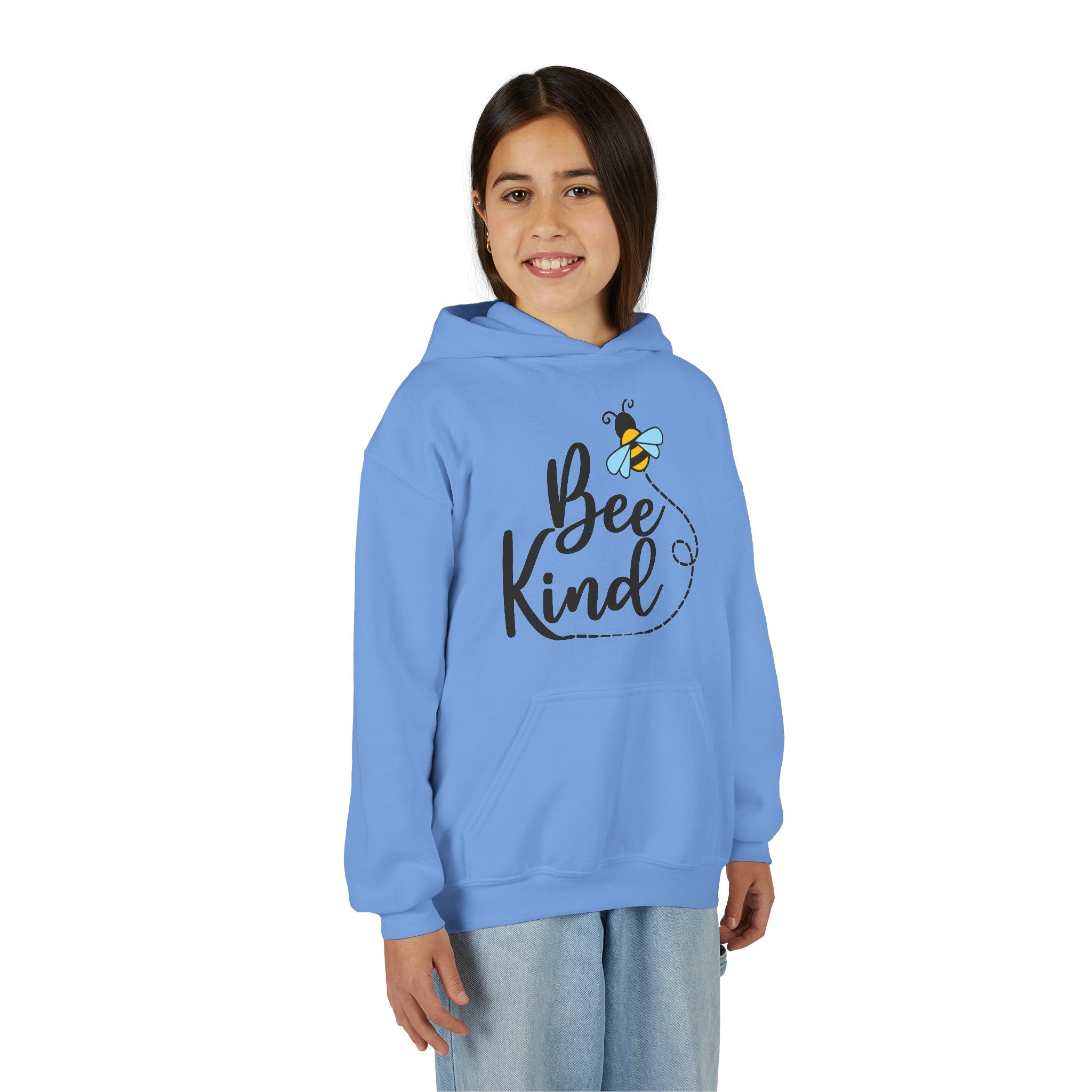 Bee Kind Youth Hooded Sweatshirt - Inspirational Nature Lover Apparel