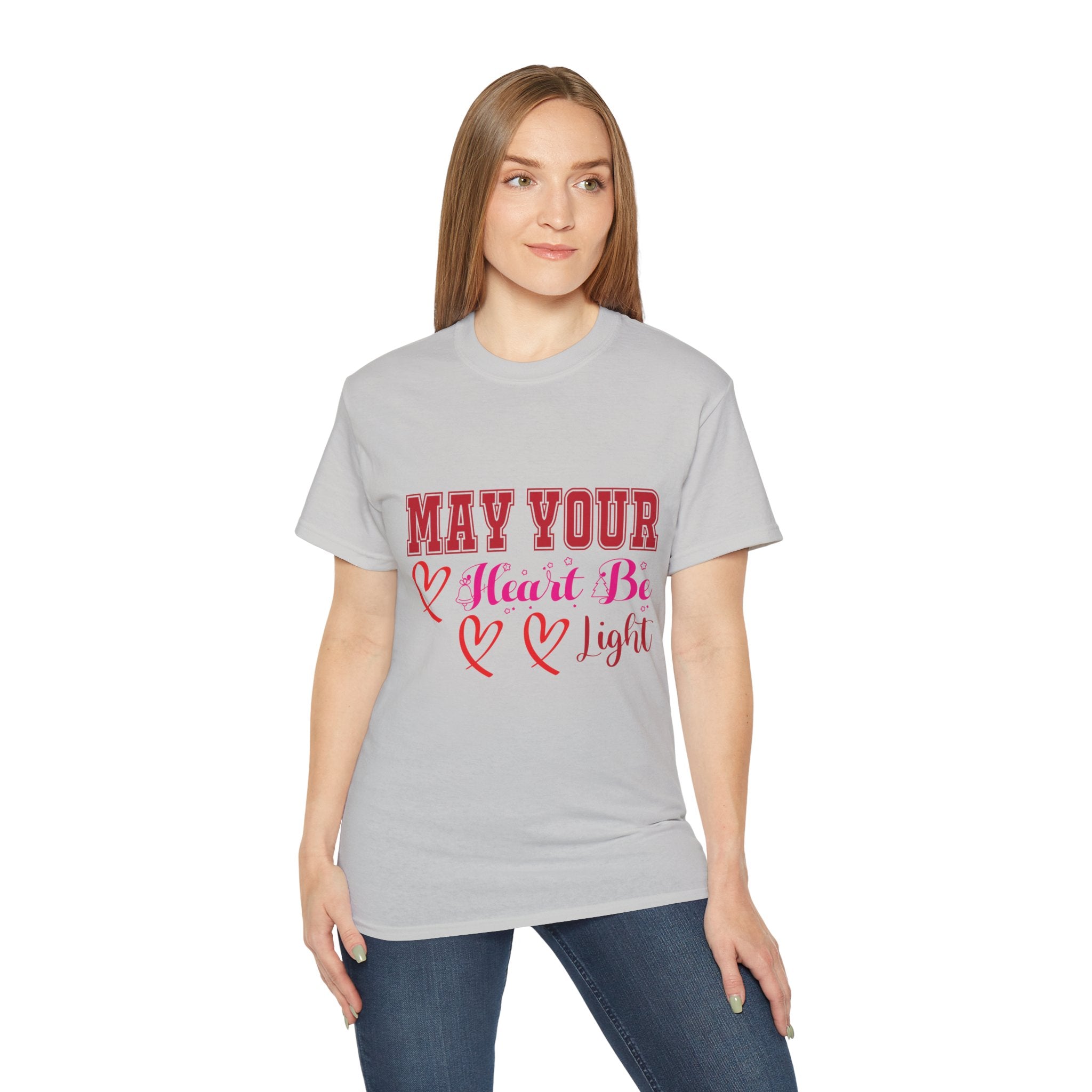 May Your Heart Be Light Christmas T-Shirt | Gallory Hive