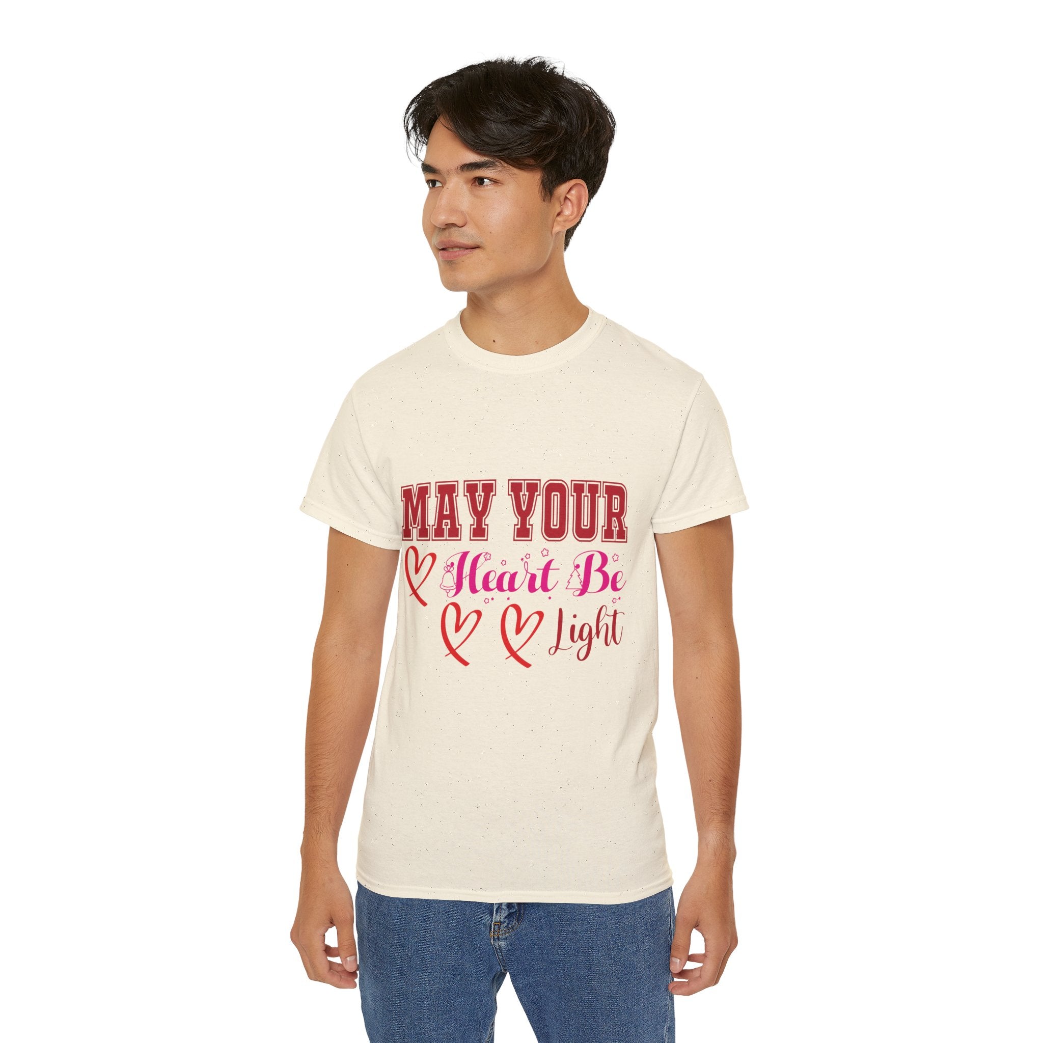 May Your Heart Be Light Christmas T-Shirt | Gallory Hive