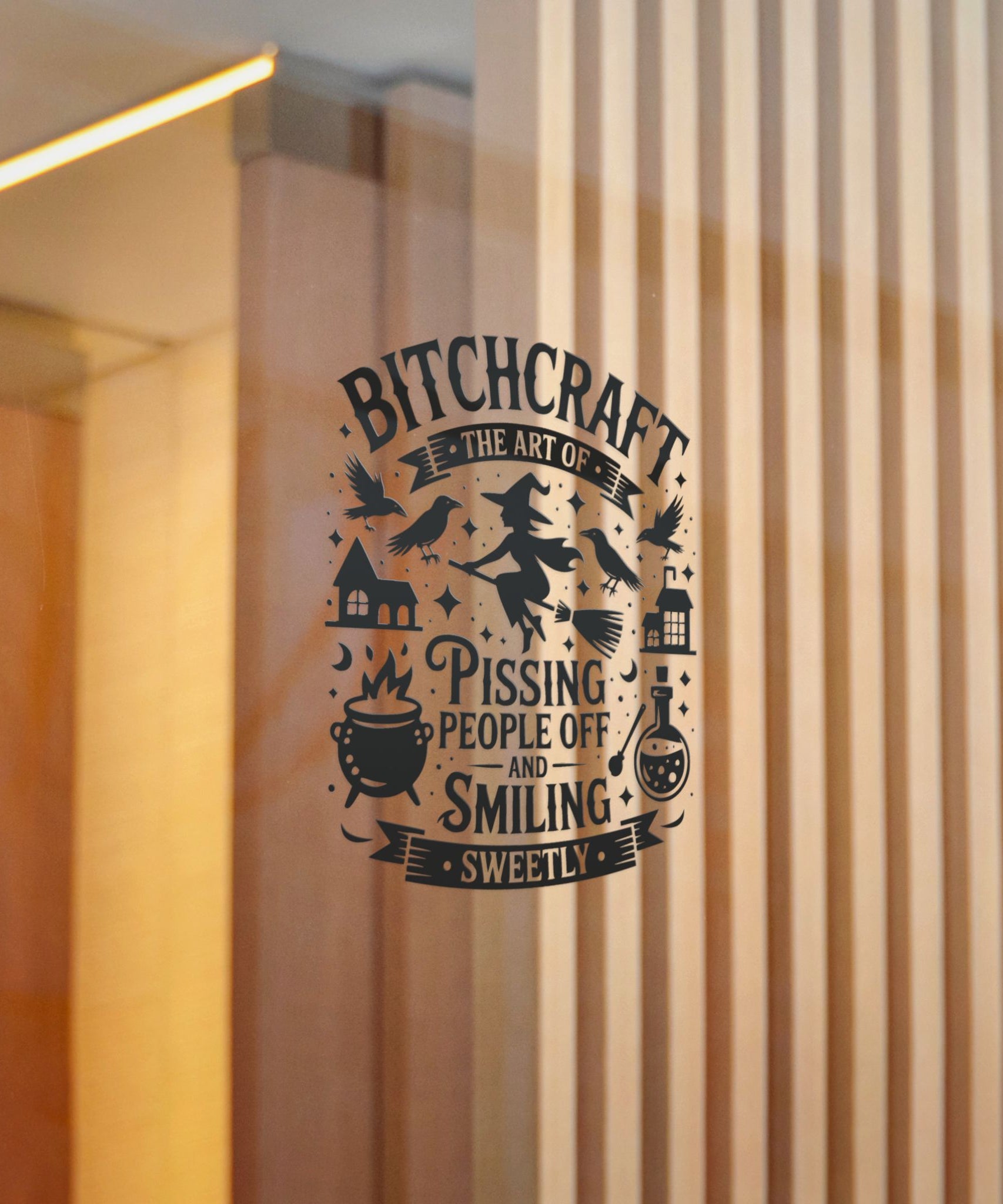 Die-Cut Stickers, Witchy Bitchcraft Decor - Halloween Gifts