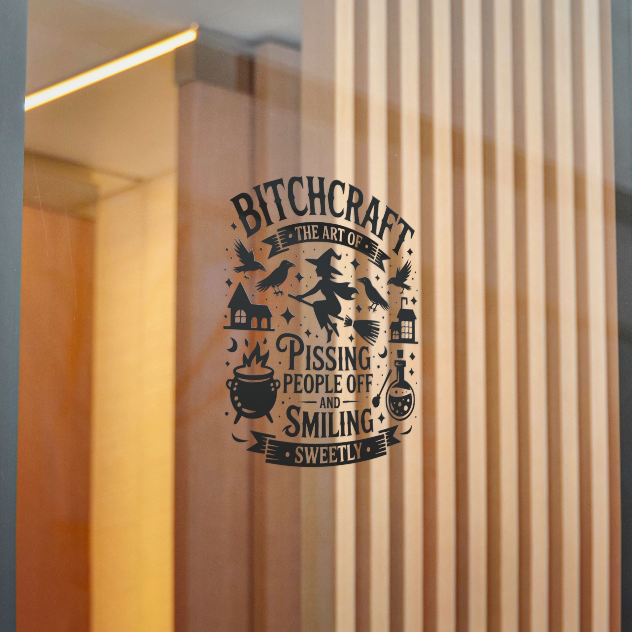 Die-Cut Stickers, Witchy Bitchcraft Decor - Halloween Gifts