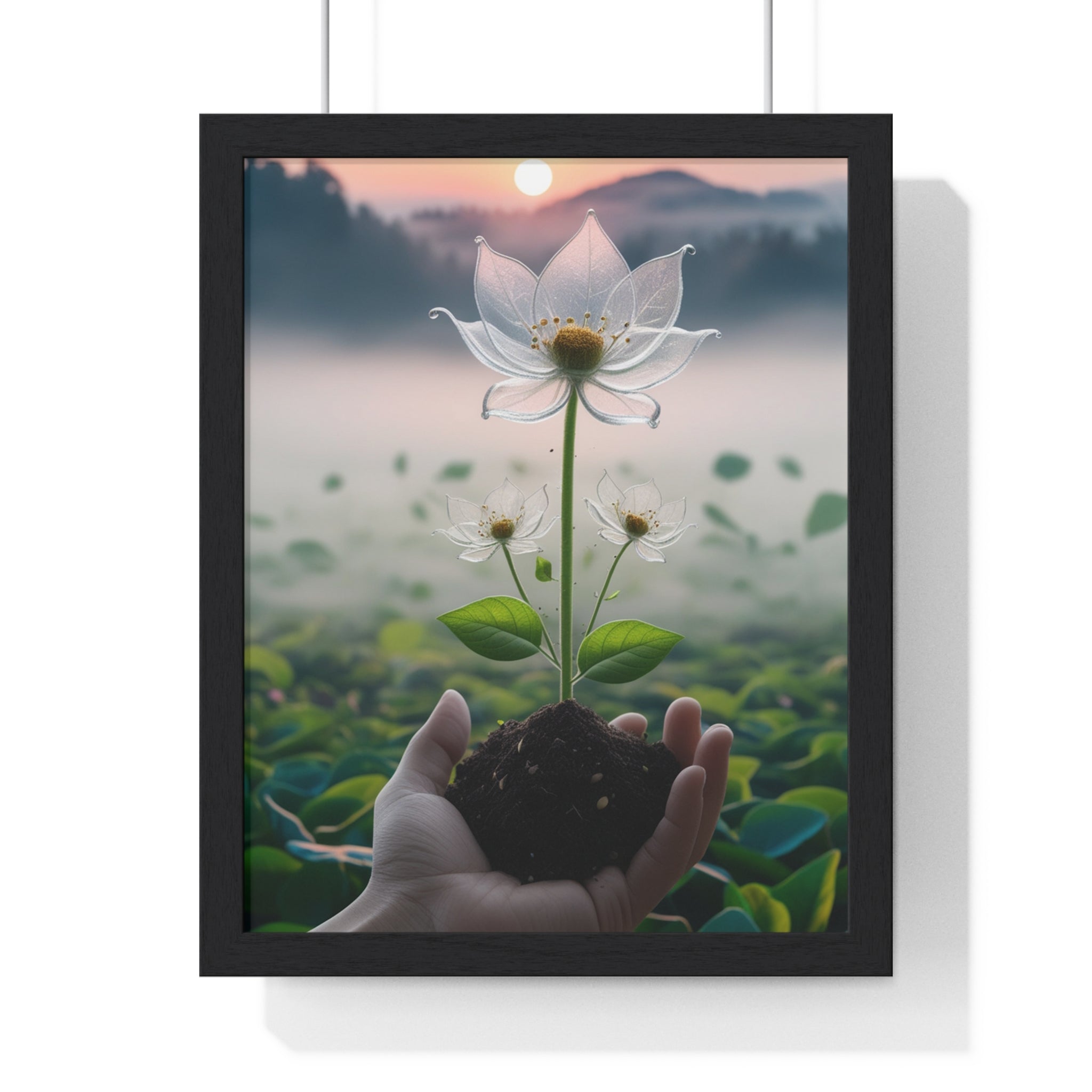 Nature-Inspired Vertical Framed Poster, Wall Art for Home Decor, Gift for Plant Lovers, Office Wall Hanging - Gallory Hive