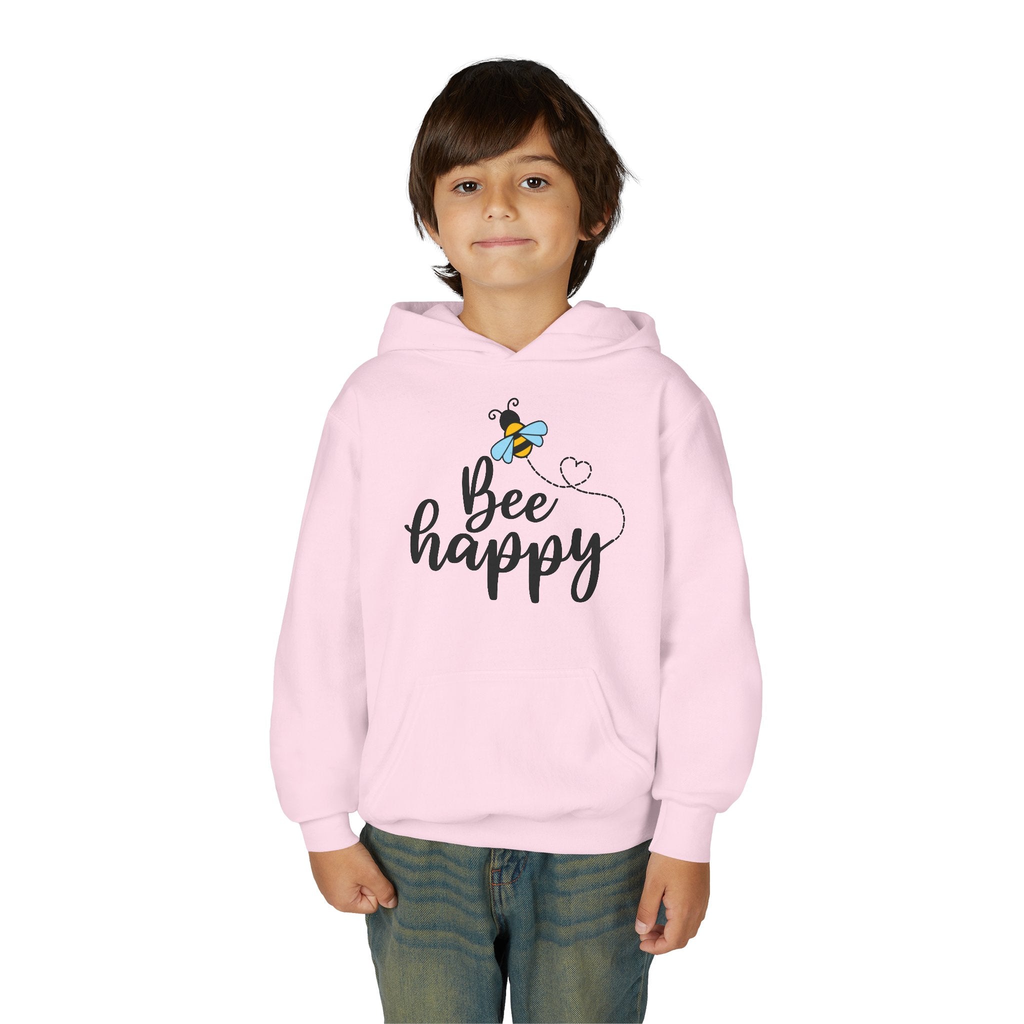 Bee Loved Unisex Kid's Hoodie – Whimsical Heart Trail Design