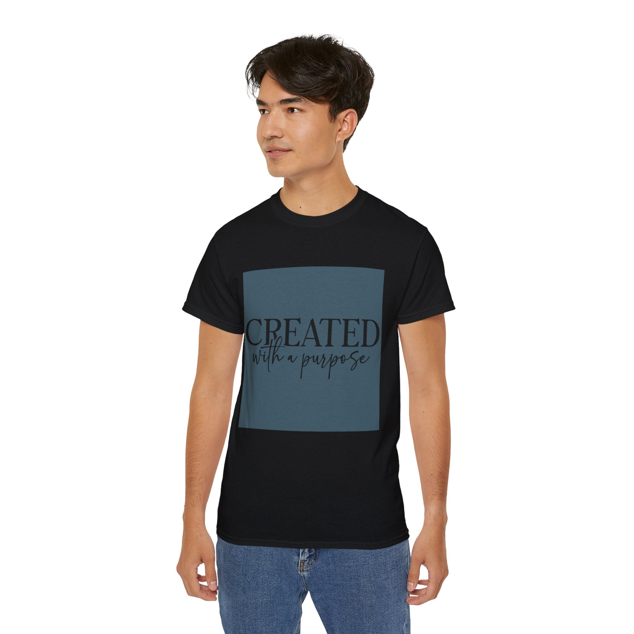 Unisex Created with a Purpose Tee - Inspirational Casual Wear, Christian T-Shirt, Motivational Gift, Faith-Based Apparel, Everyday Comfort