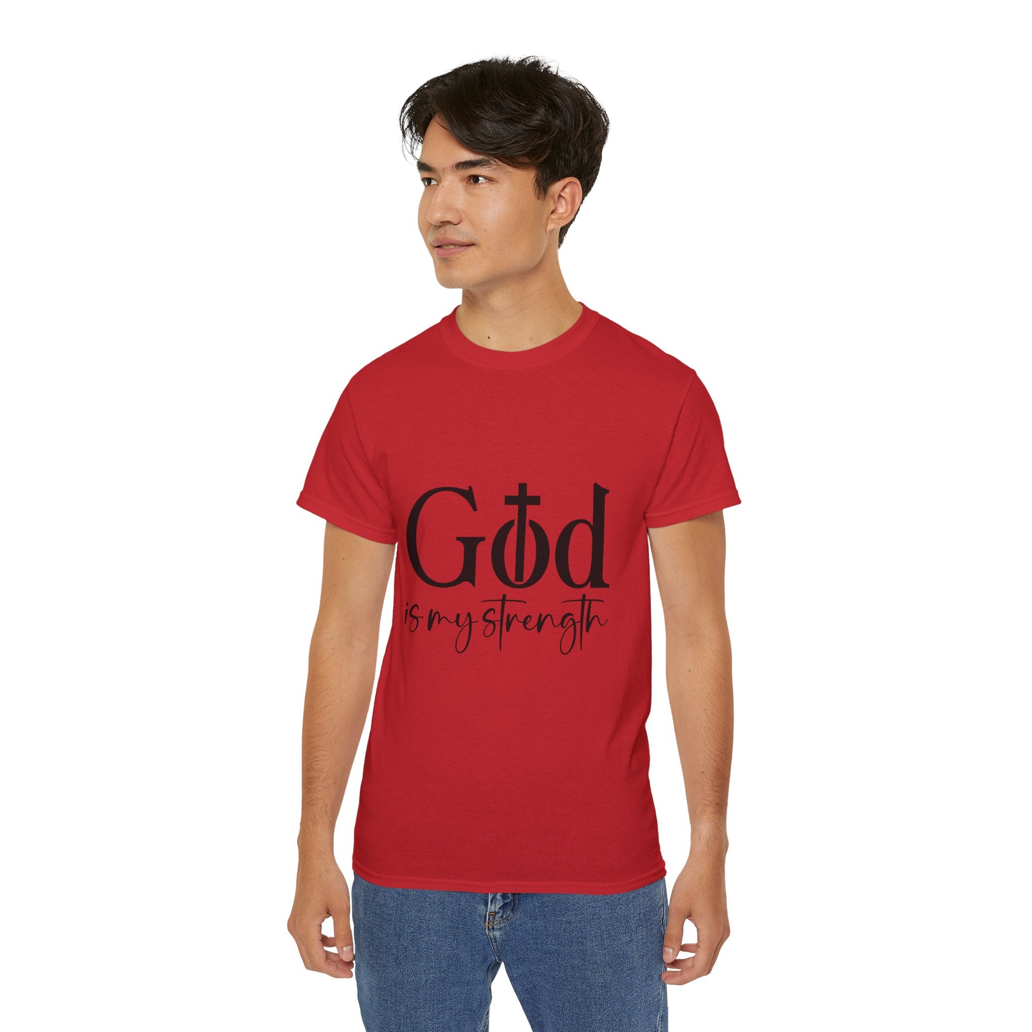 Unisex God is My Strength Tee - Inspirational Casual Wear, Christian T-Shirt, Motivational Gift, Faith-Based Apparel, Everyday Comfort