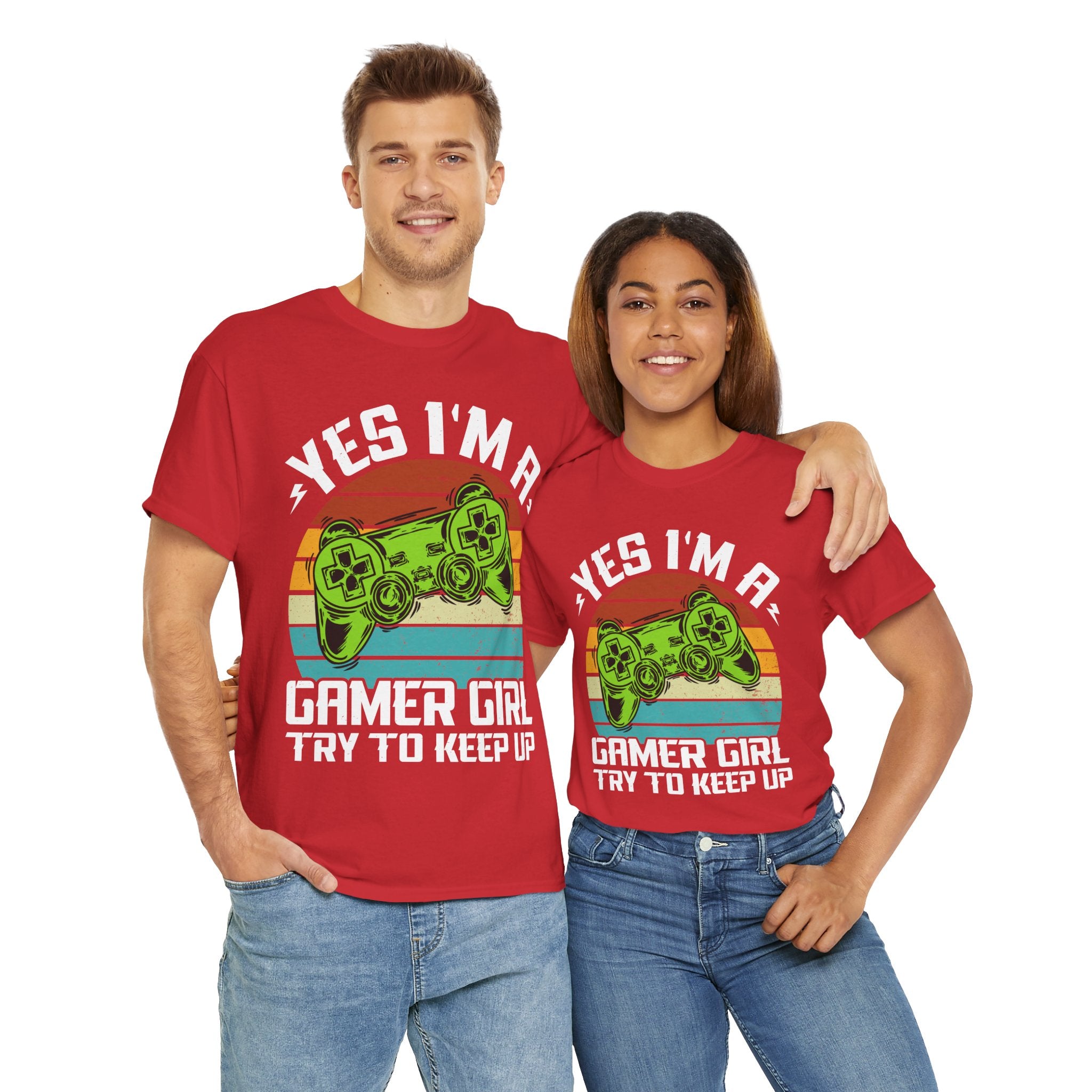 Retro Gamer Girl Tee - Gaming Vibes