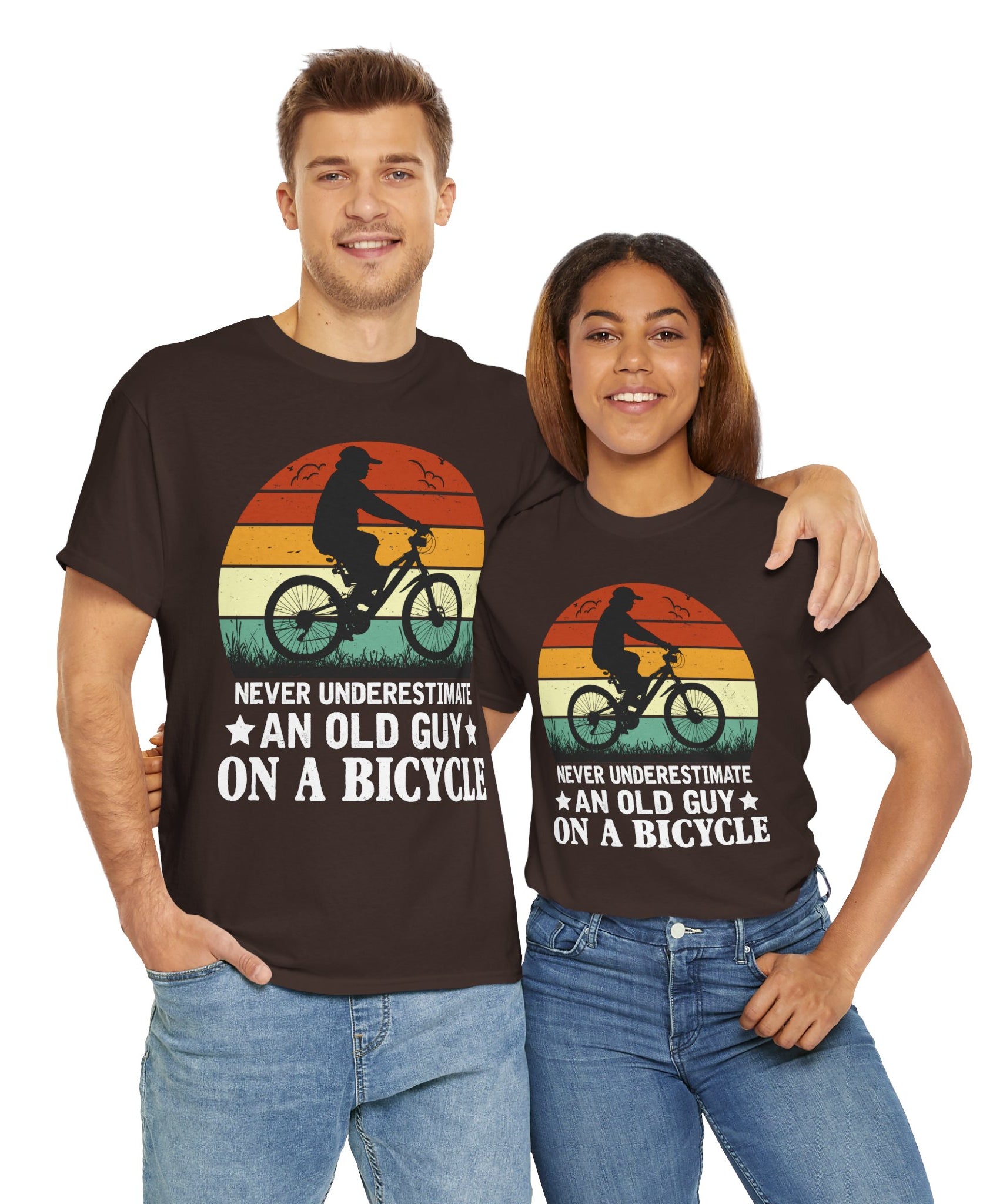 Retro Old Guy On Bicycle Shirt