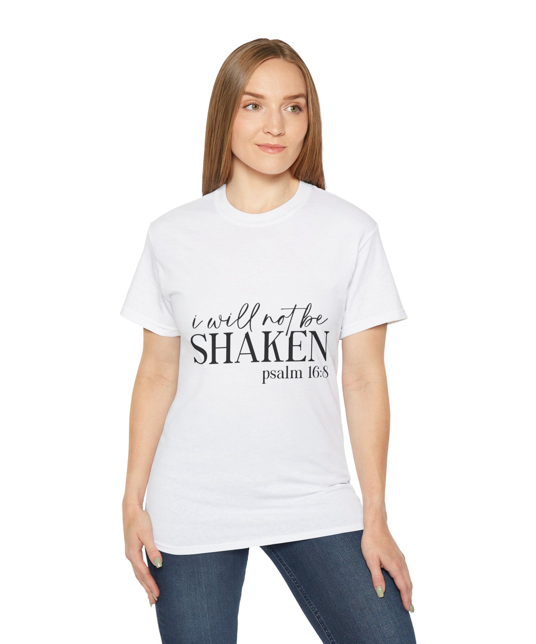 Unisex I will not be shaken Tee - Inspirational Casual Wear, Christian T-Shirt, Motivational Gift, Faith-Based Apparel, Everyday Comfort - Gallory Hive