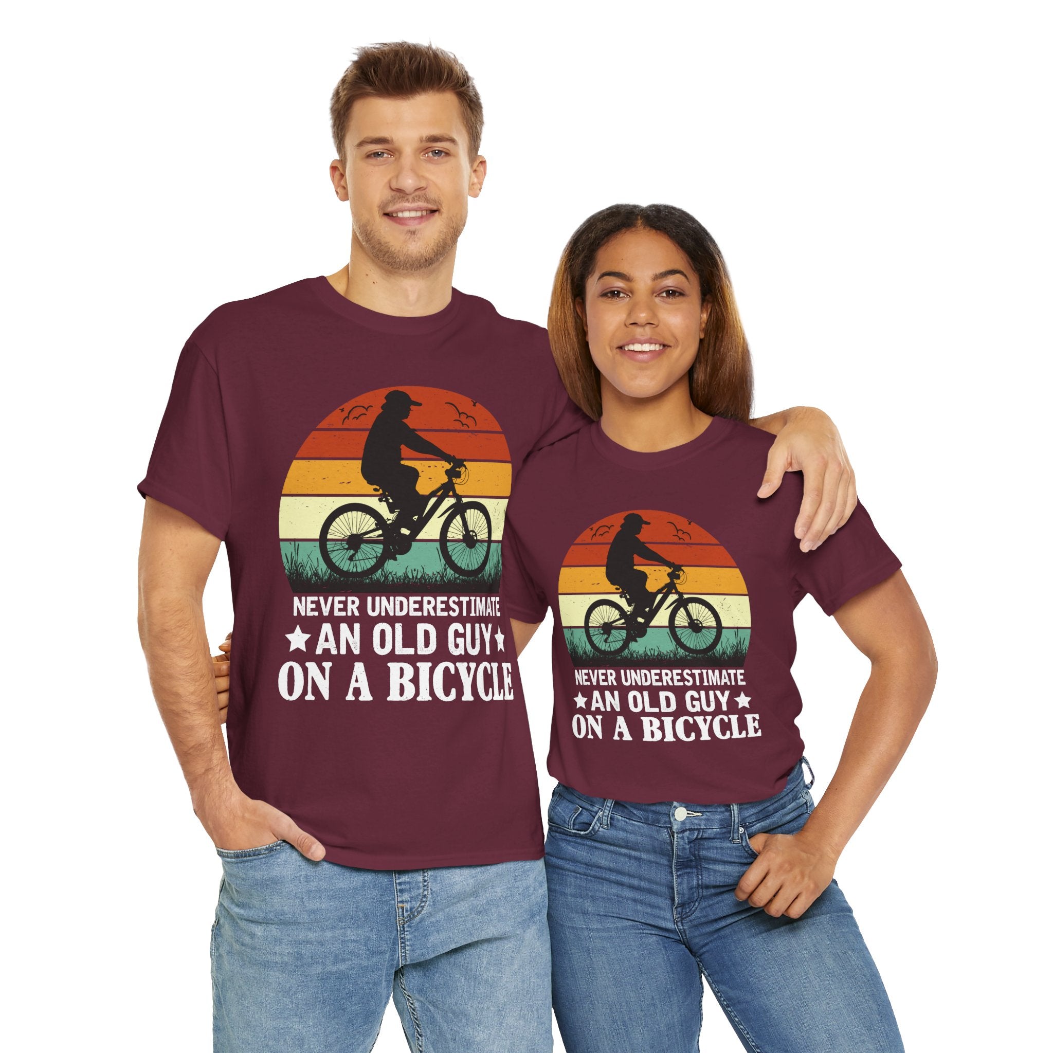 Retro Old Guy On Bicycle Shirt