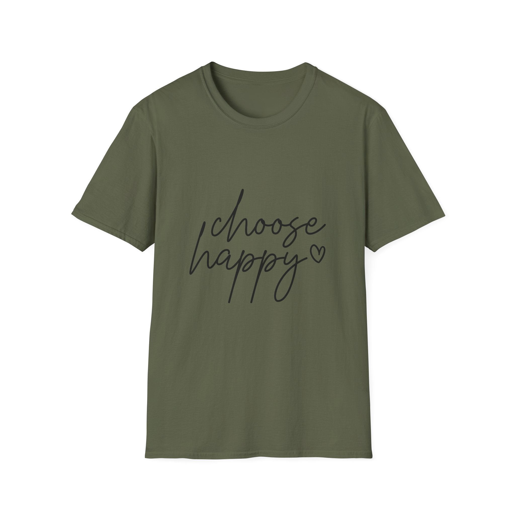 Unisex T-Shirt – "Choose Happy" Quote Tee - Positive Affirmation Shirt for Friends, Inspirational Tee