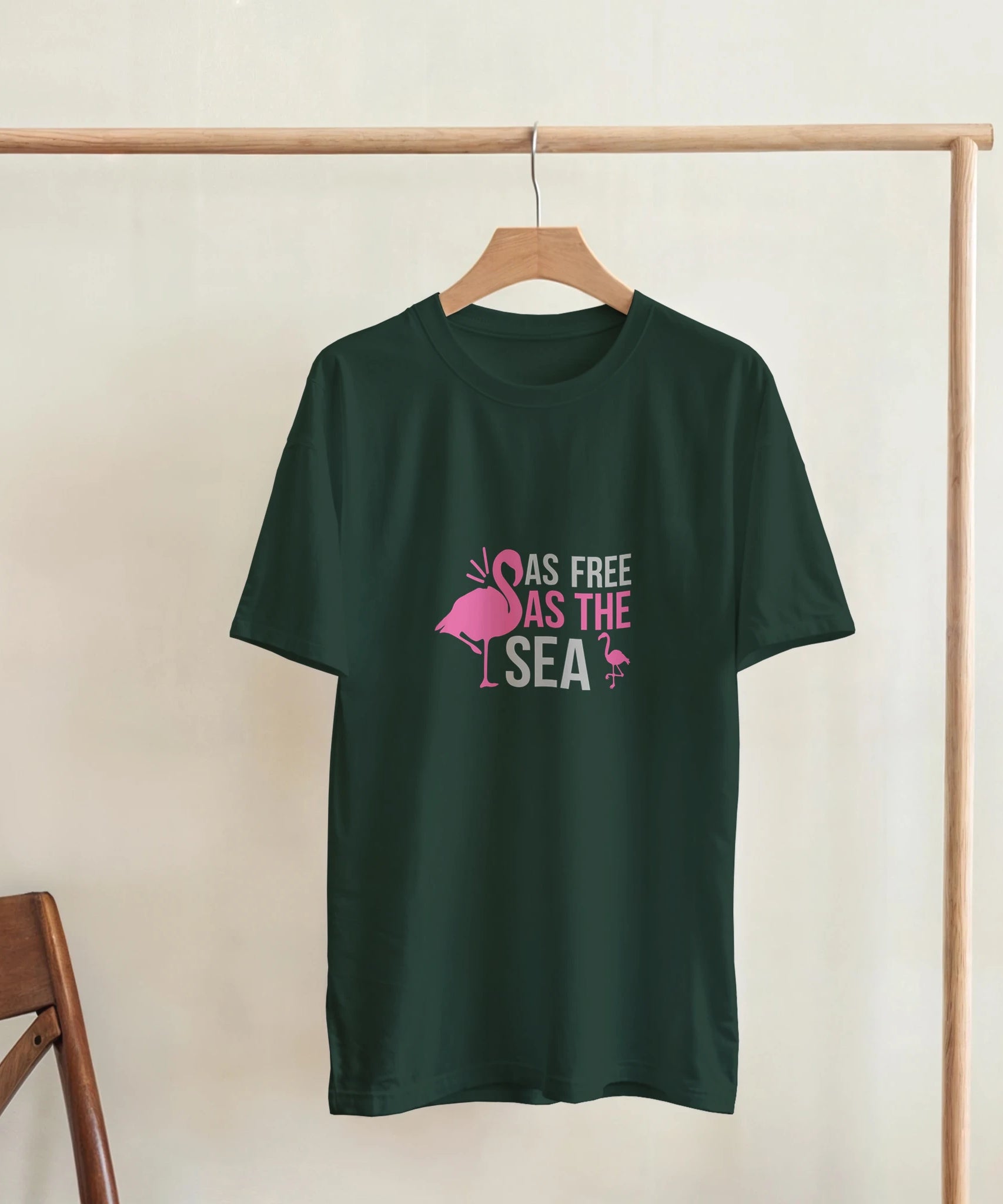 Unisex Tee – As Free As The Sea Flamingo | Gallory Hive