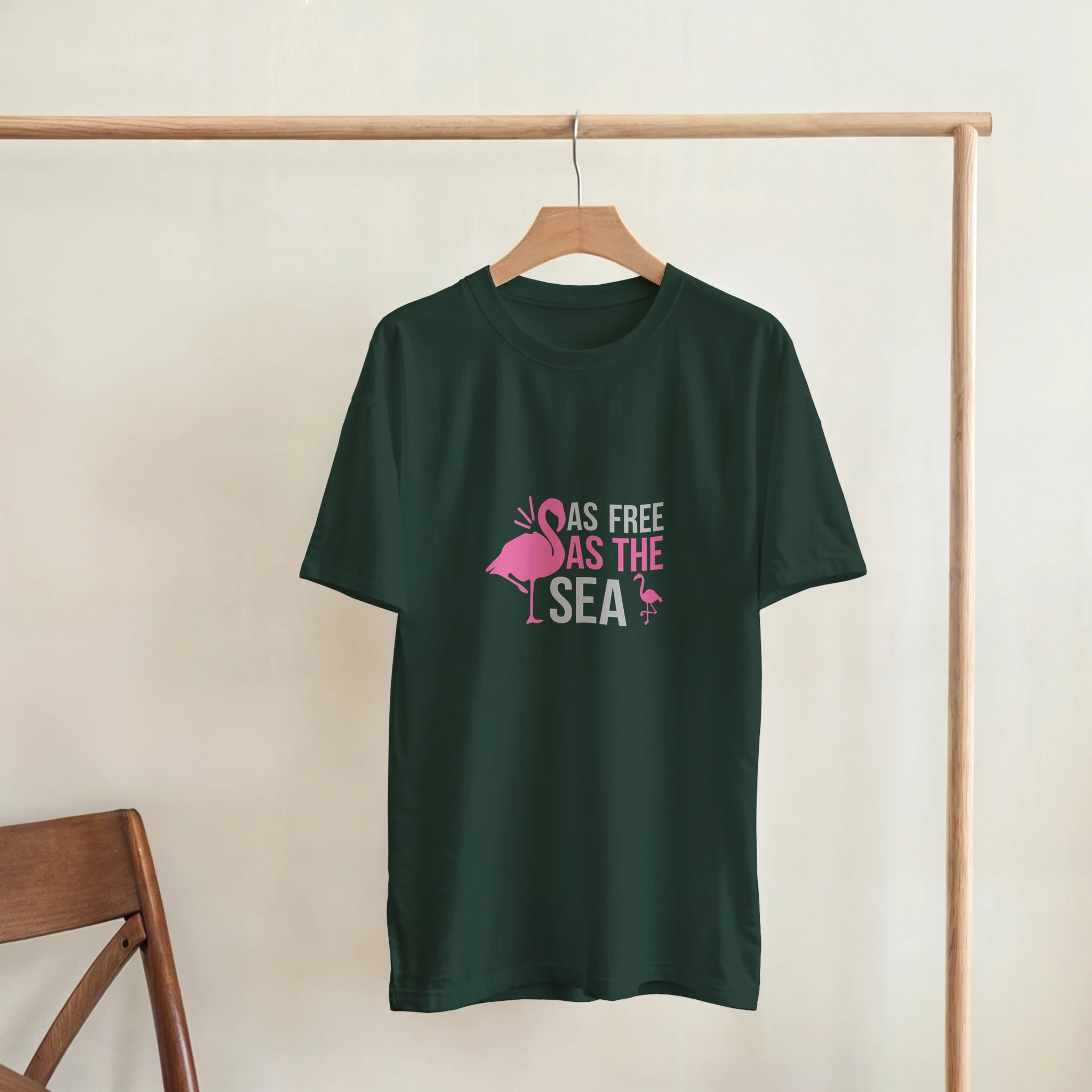 Unisex Tee – As Free As The Sea Flamingo | Gallory Hive