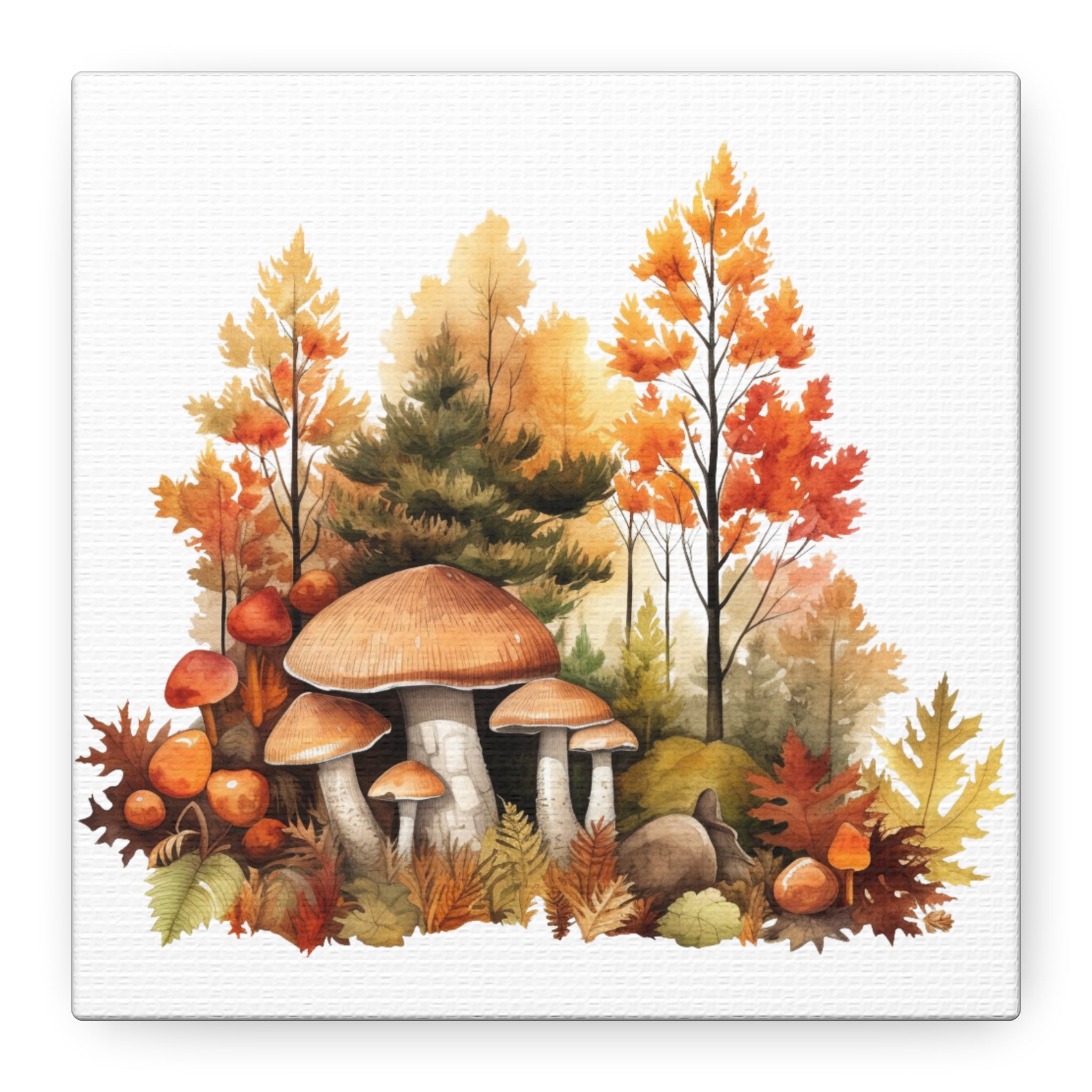 Autumn Forager Wall Art – Mushroom Woodland Scene | Gallory Hive