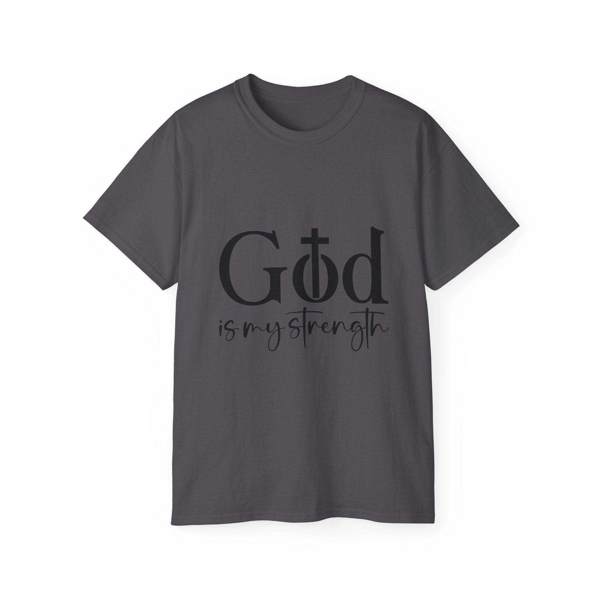 Unisex God is My Strength Tee - Inspirational Casual Wear, Christian T-Shirt, Motivational Gift, Faith-Based Apparel, Everyday Comfort - Gallory Hive