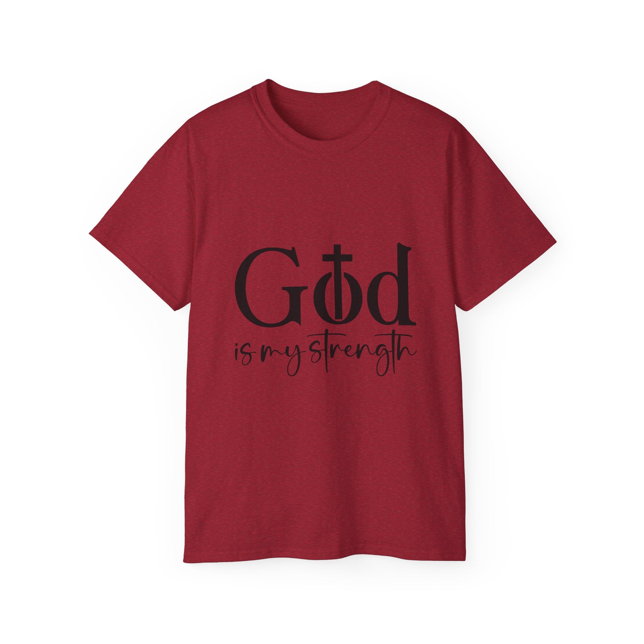 Unisex God is My Strength Tee - Inspirational Casual Wear, Christian T-Shirt, Motivational Gift, Faith-Based Apparel, Everyday Comfort