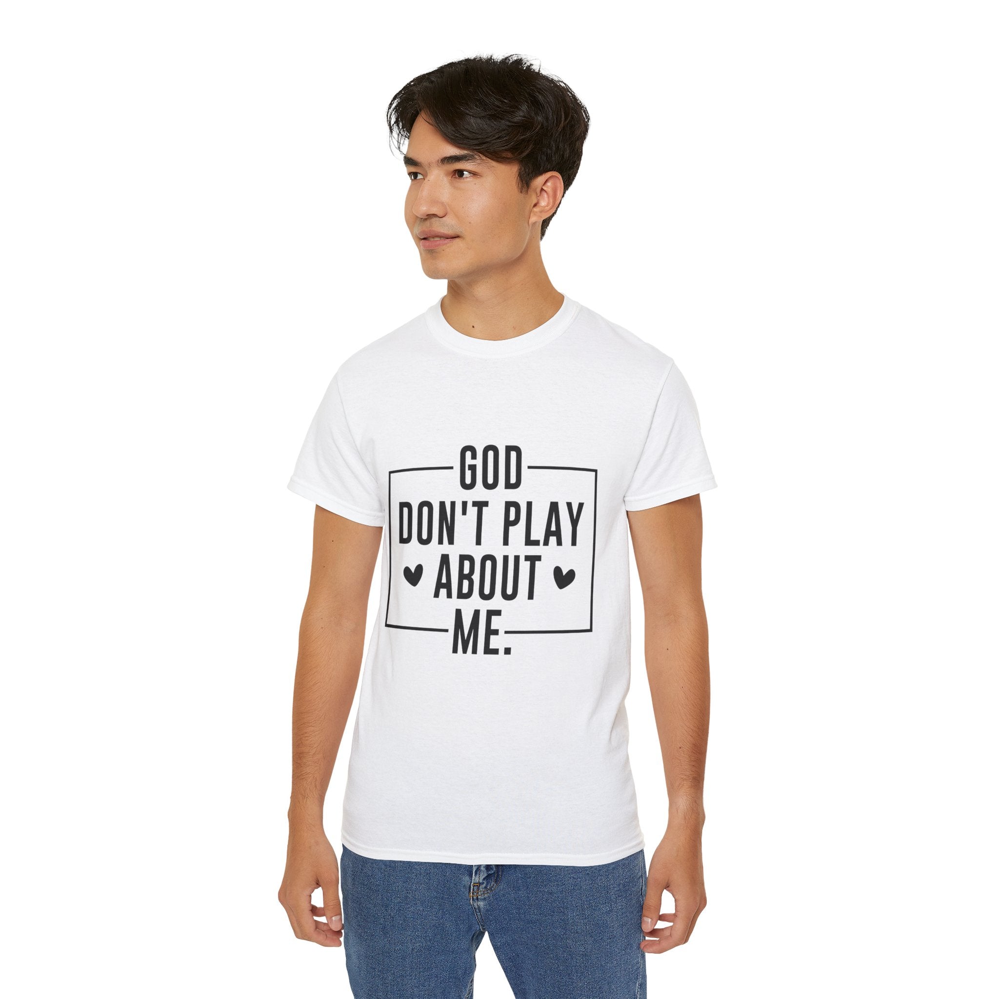 Unisex God don't play about me Tee - Inspirational Casual Wear, Christian T-Shirt, Motivational Gift, Faith-Based Apparel, Everyday Comfort - Gallory Hive
