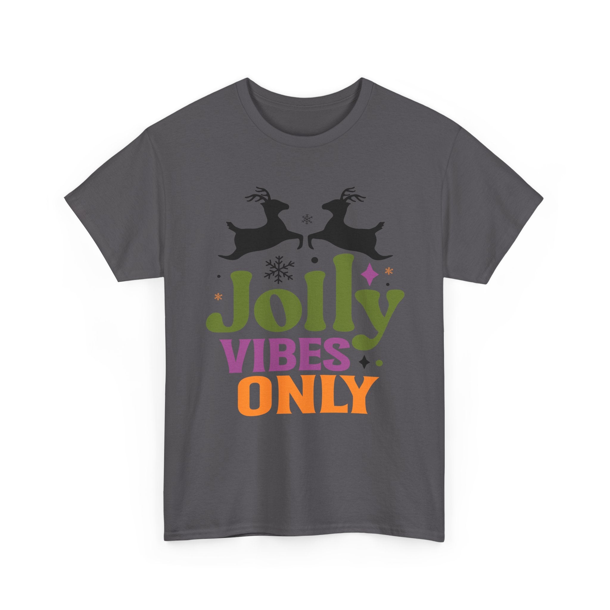 Jolly Vibes Only Retro Christmas Tee | Gallory Hive