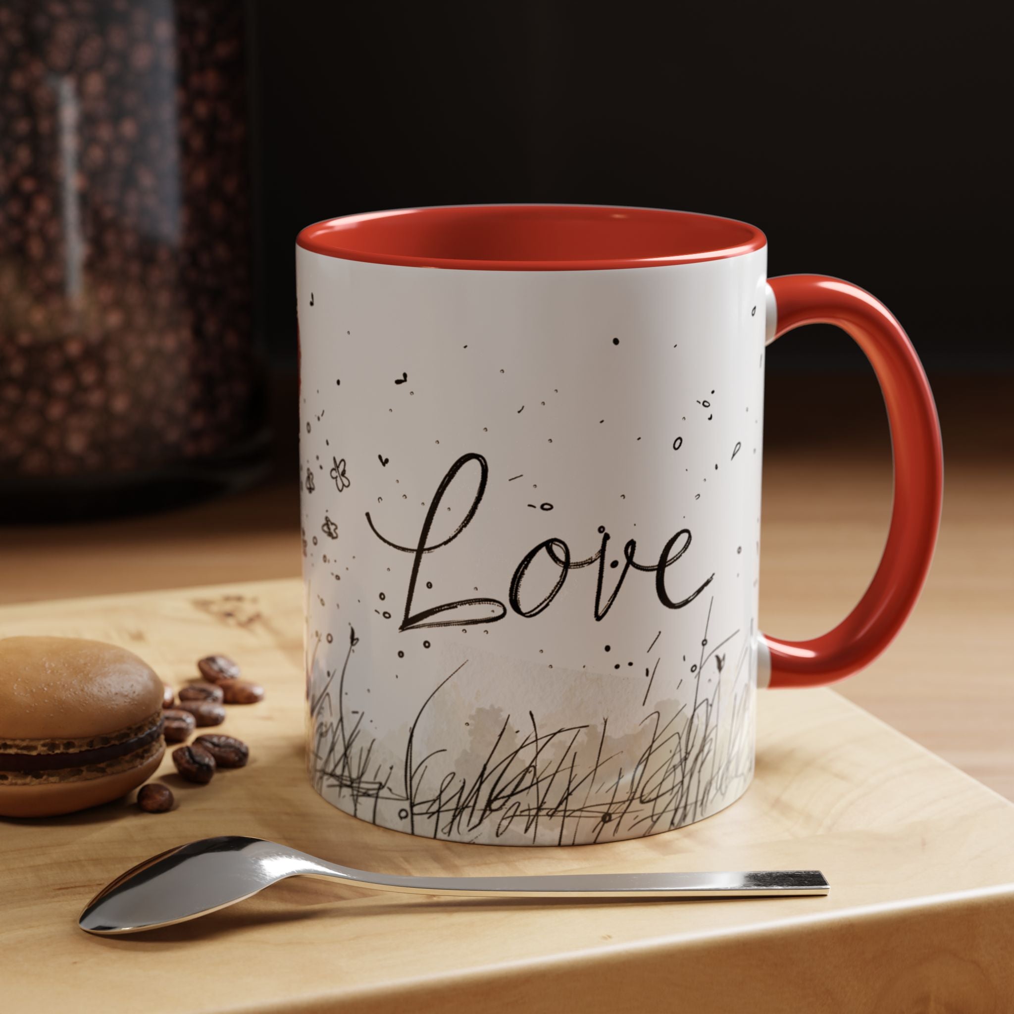 Love Heart Sketch Ceramic Coffee Mug | Gallory Hive